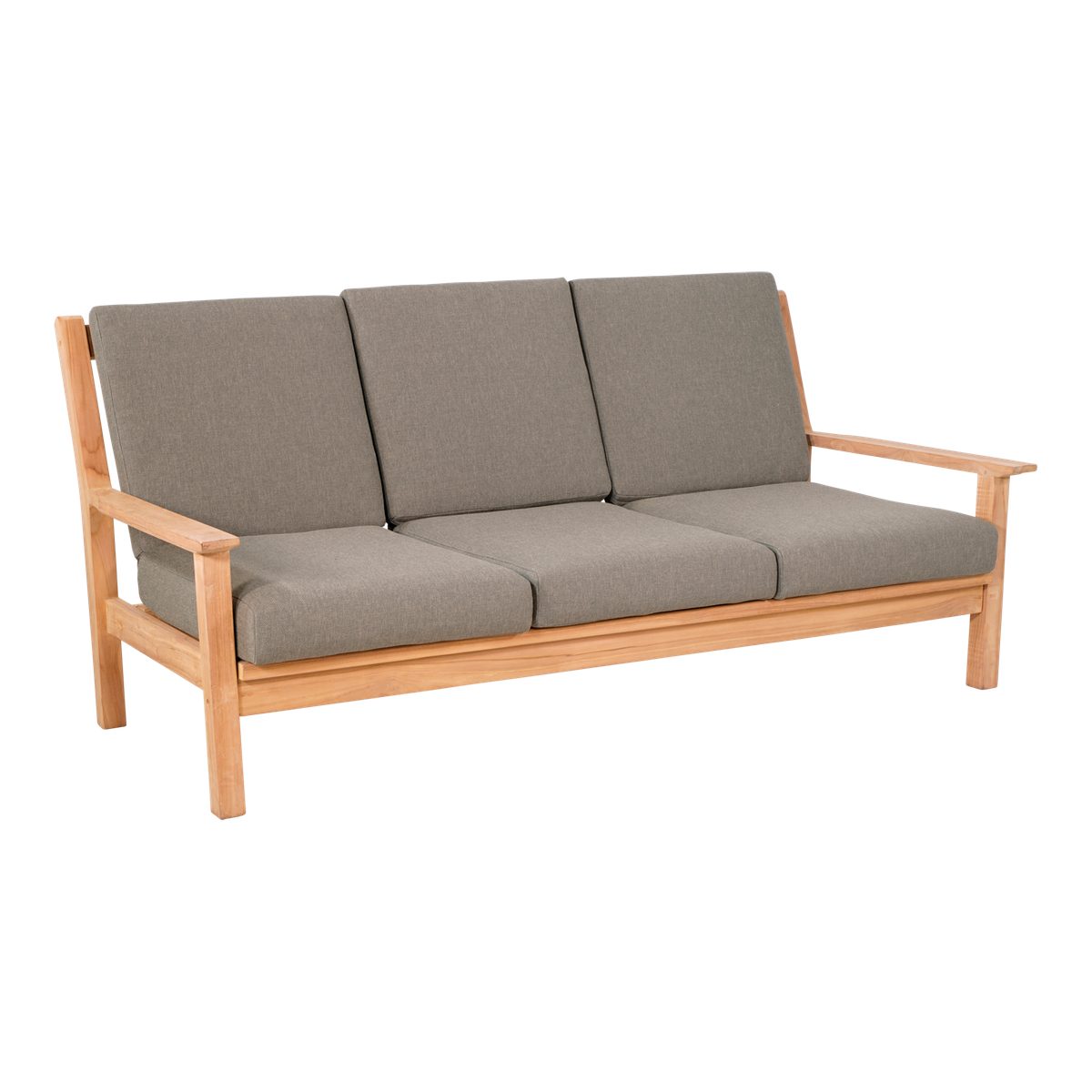 Lesli Living Gartenbank Loungebank Gartenbank Teak mit Kissen 180 cm