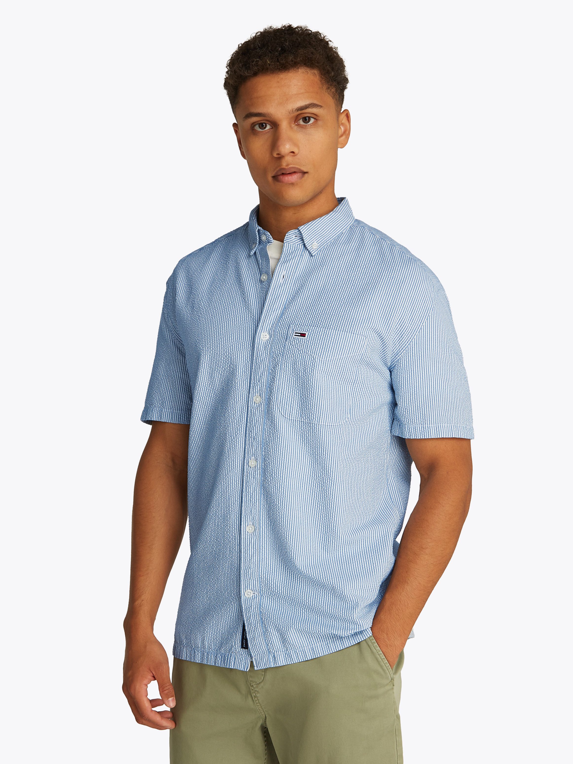 Tommy Jeans Kurzarmhemd TJM REG SEERSUCKER günstig online kaufen