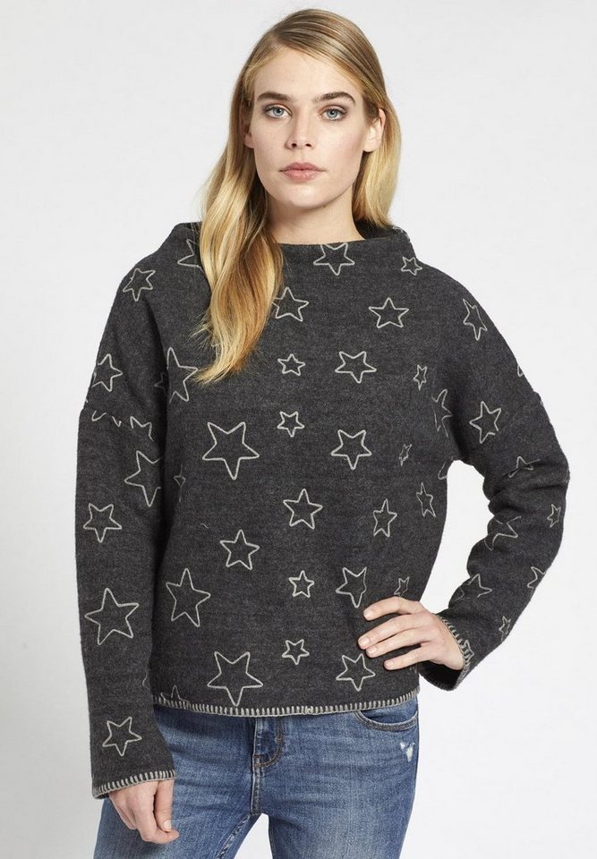 khujo Norwegerpullover »TAISIJA« mit Sternen-Stickerei khujo Norwegerpullover »TAISIJA« mit Sternen-Stickerei