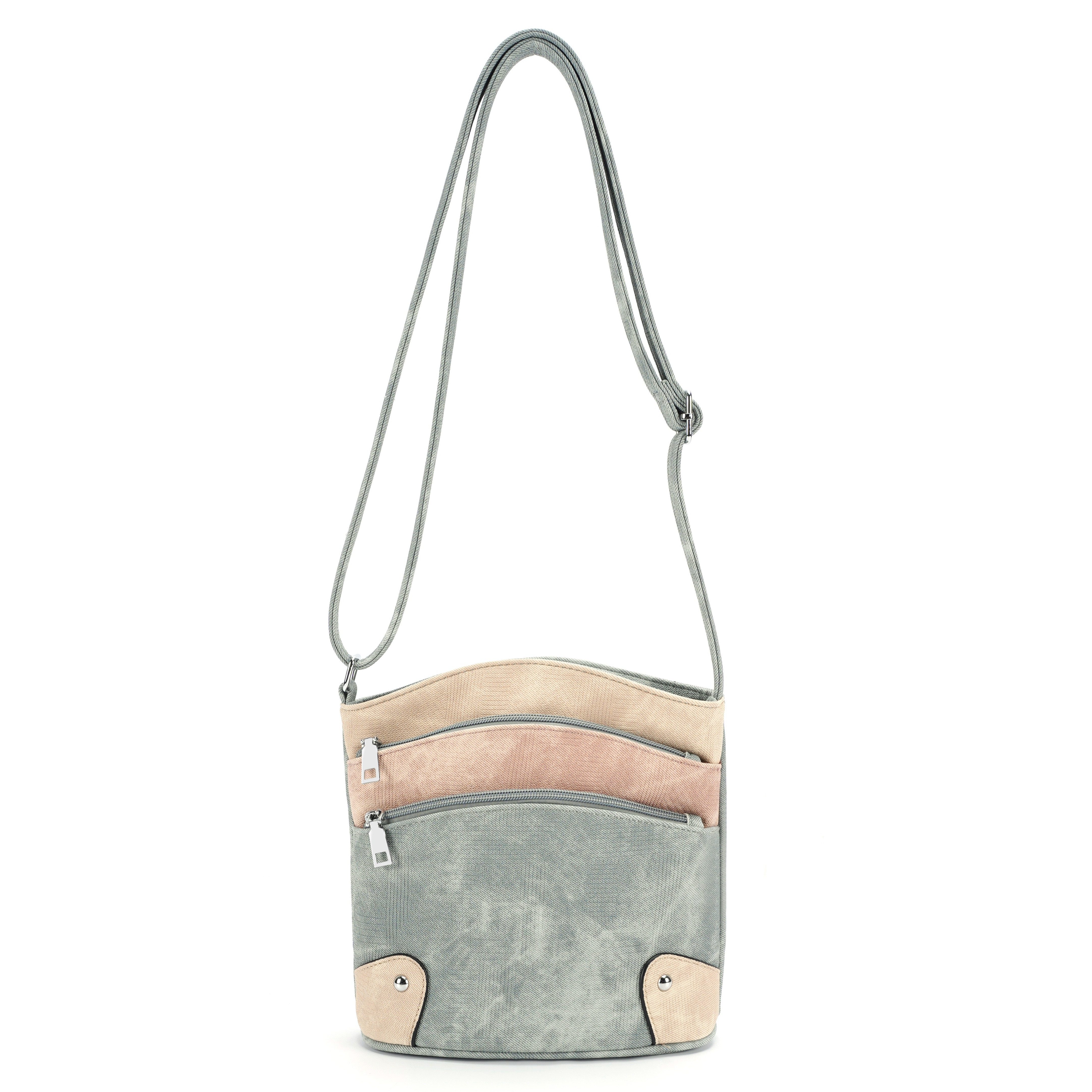MIRROSI Umhängetasche Damen Crossbody Bag, 25x10x23cm Mittelgroß, Mittelgroße Tasche, Schultertasche für jeden Anlass