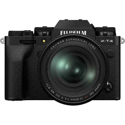 FUJIFILM X-T4 + XF16-80mmF4 R OIS WR Kit Systemkamera (FUJINON XF16-80mmF4 R OIS WR, 26,1 MP, Bluetooth, WLAN (WiFi)