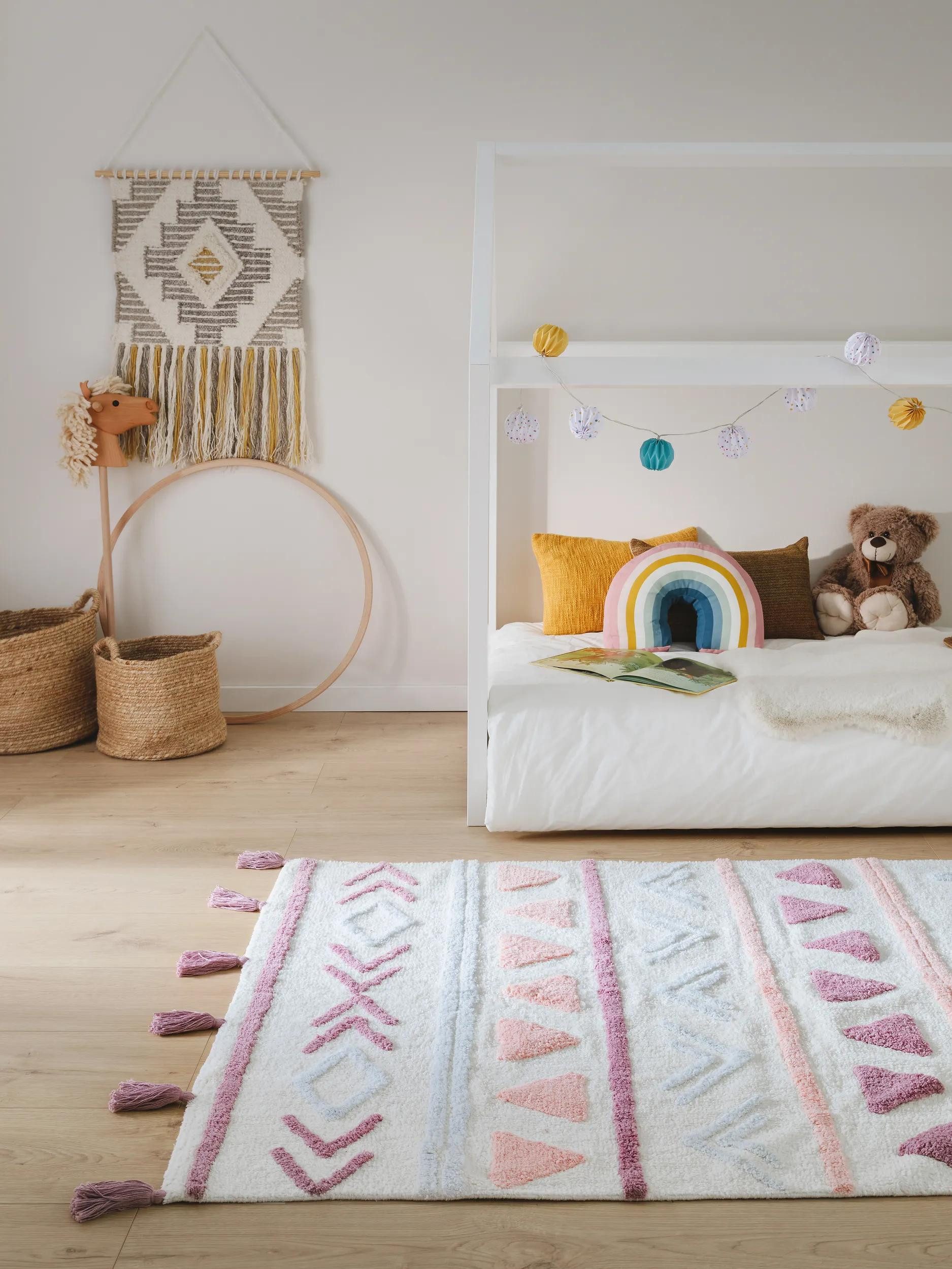 benuta Kinderteppich Levi, rechteckig, Höhe: 6 mm, Kunstfaser, Berber, Ethno-Style, Wohnzimmer
