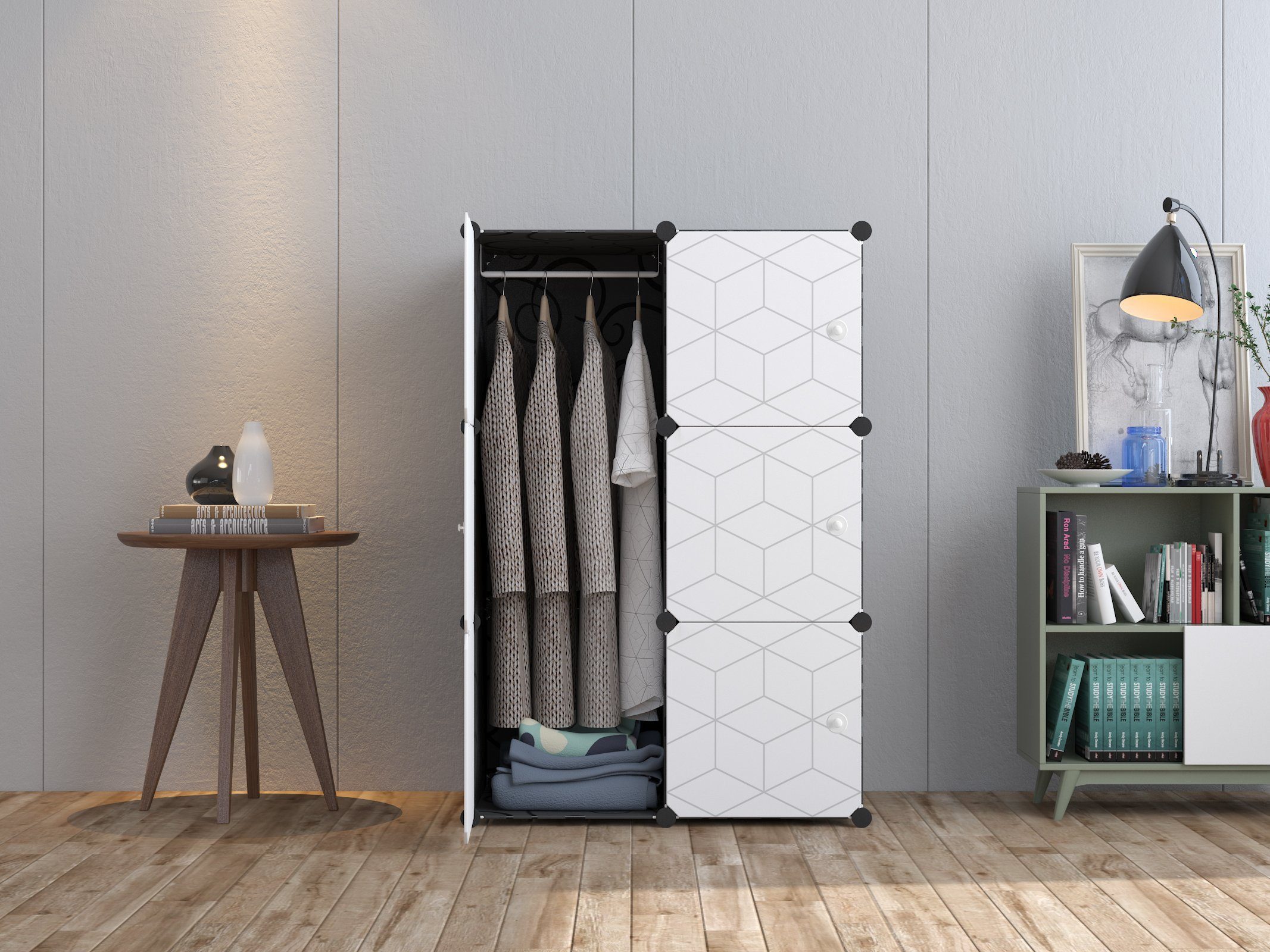 Home Collective Kleiderschrank Modular, Kombischrank, Steckregal, 3kg Kamme günstig online kaufen