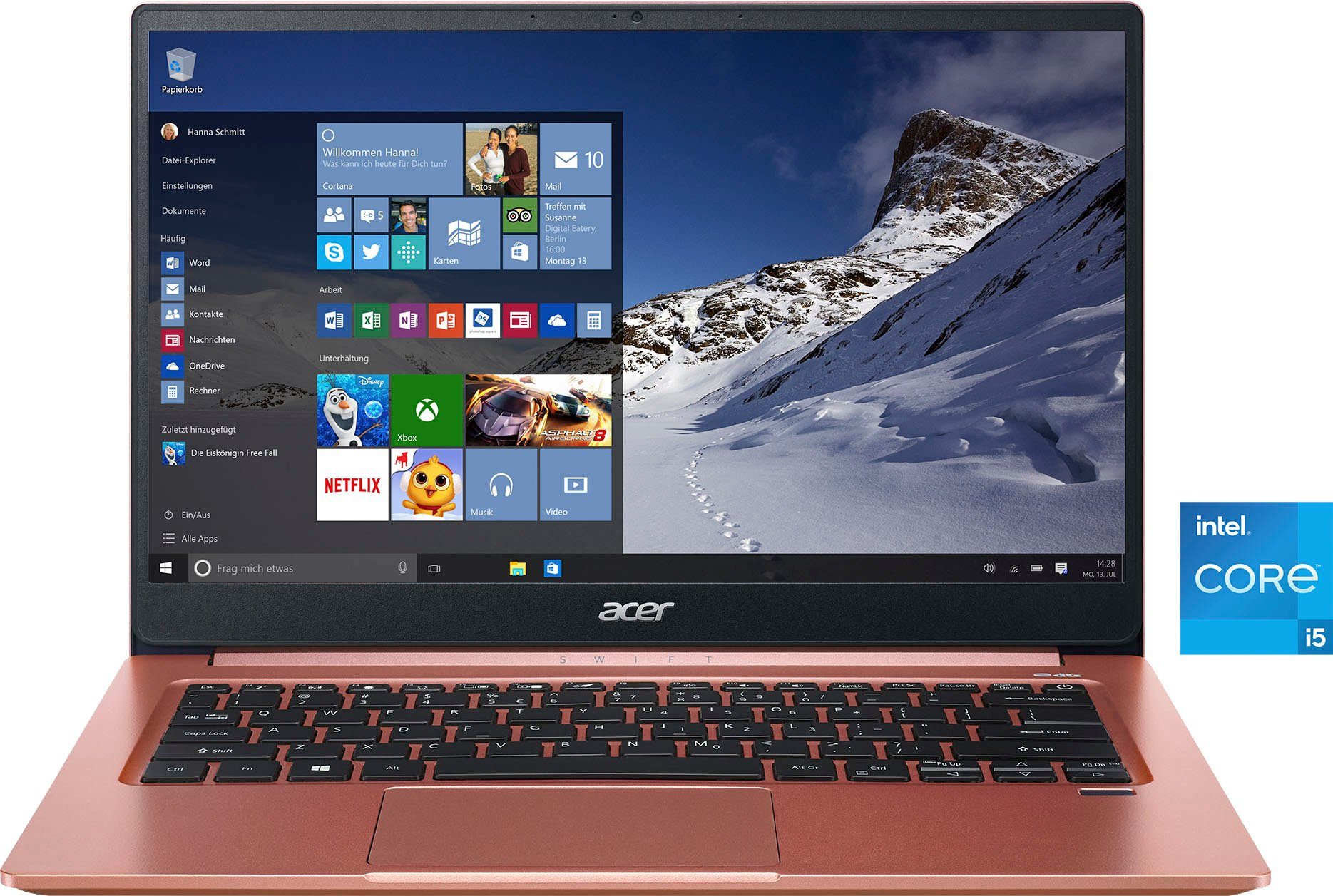 Acer Swift 3 SF314-59-58NR Notebook (35,6 cm/14 Zoll, Intel Core i5 1135G7,  Iris Xe Graphics, 512 GB SSD)