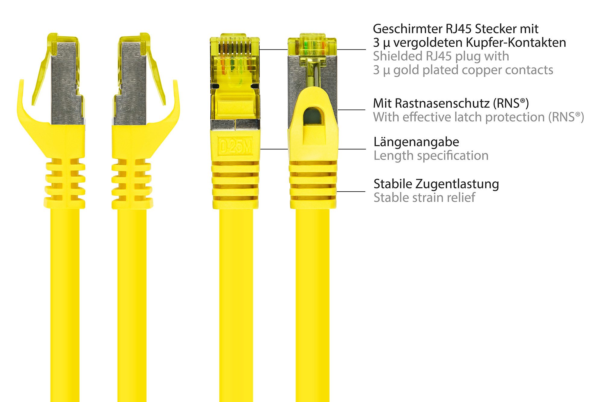 GOOD CONNECTIONS Patchkabel Ethernet Netzwerkkabel, RJ45 Stecker gerade, RJ45 Stecker gerade (50 cm)