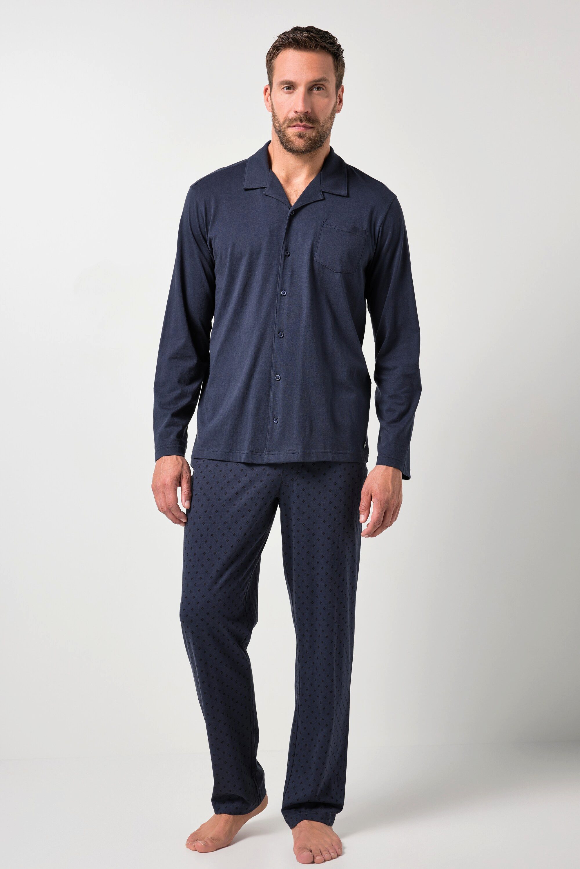 Schlafanzug Schlafanzug Homewear Zweiteiler Minimalmuster