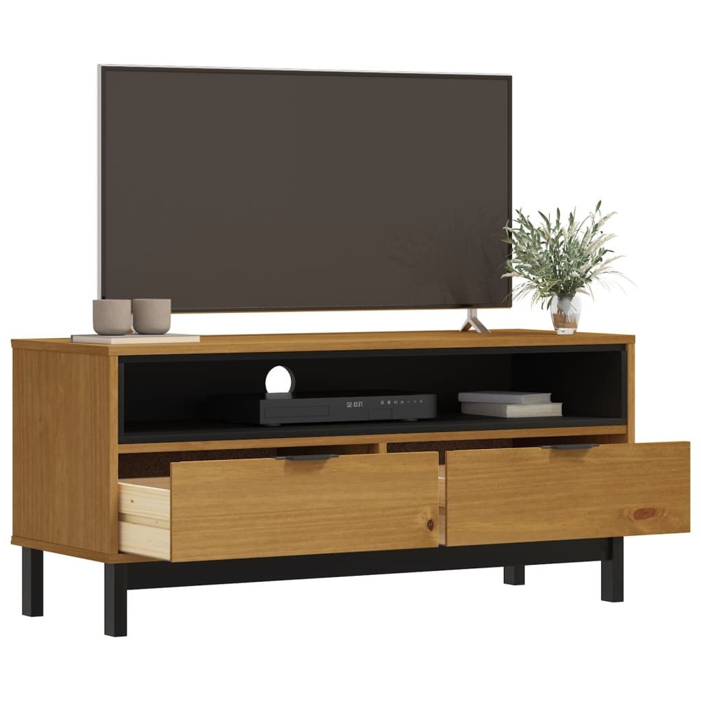vidaXL TV-Schrank TV-Schrank FLAM 110x40x50 cm Massivholz Kiefer