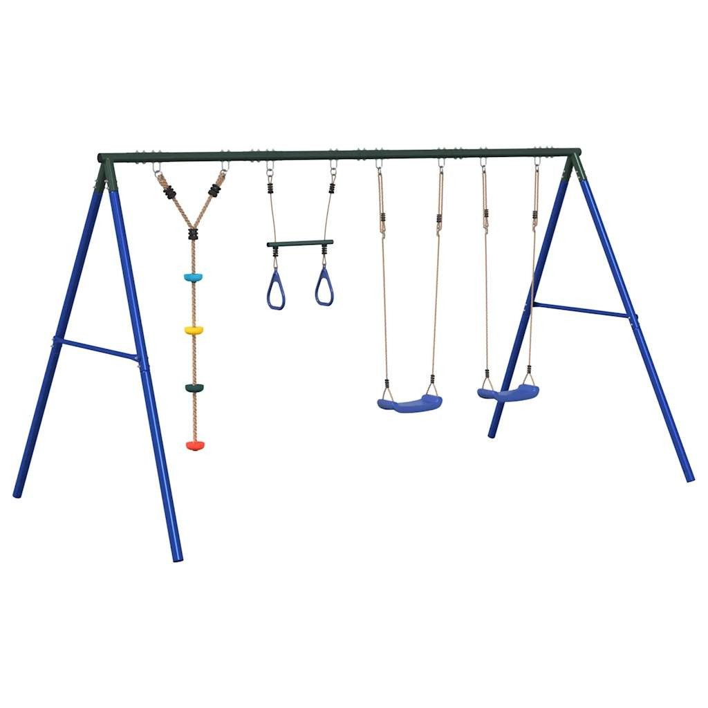 vidaXL Spielturm Schaukel-Set mit Schaukelsitzen Trapez und Kletterschaukel