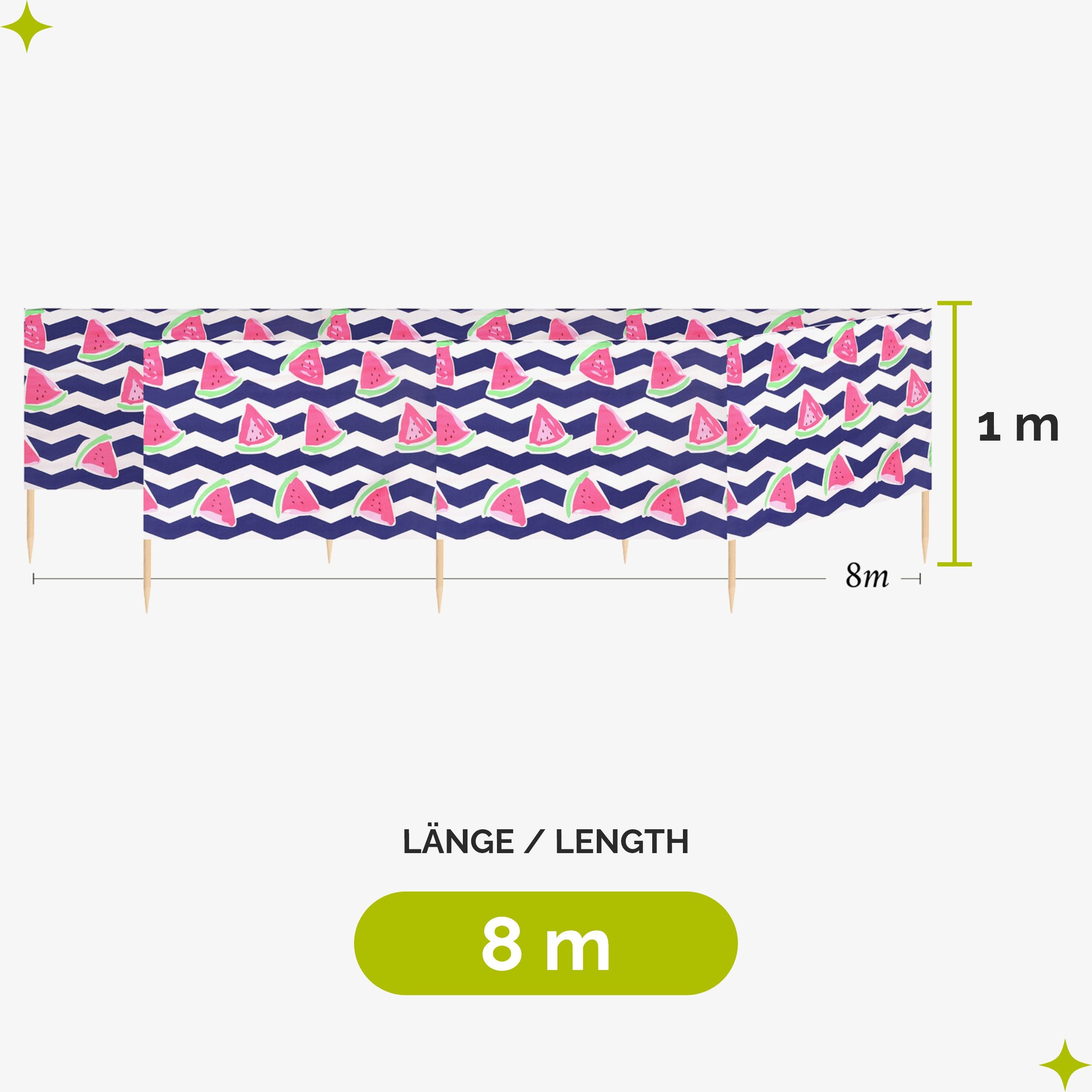 Garronda Windschutz Strand Sichtschutz 8m lang günstig online kaufen