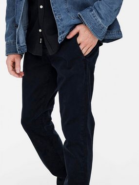 ONLY & SONS Chinohose Slim Fit Chino Hose Basic Pants ONSPETE Baumwolle Twill Denim (1-tlg) 3963 in Dunkelblau
