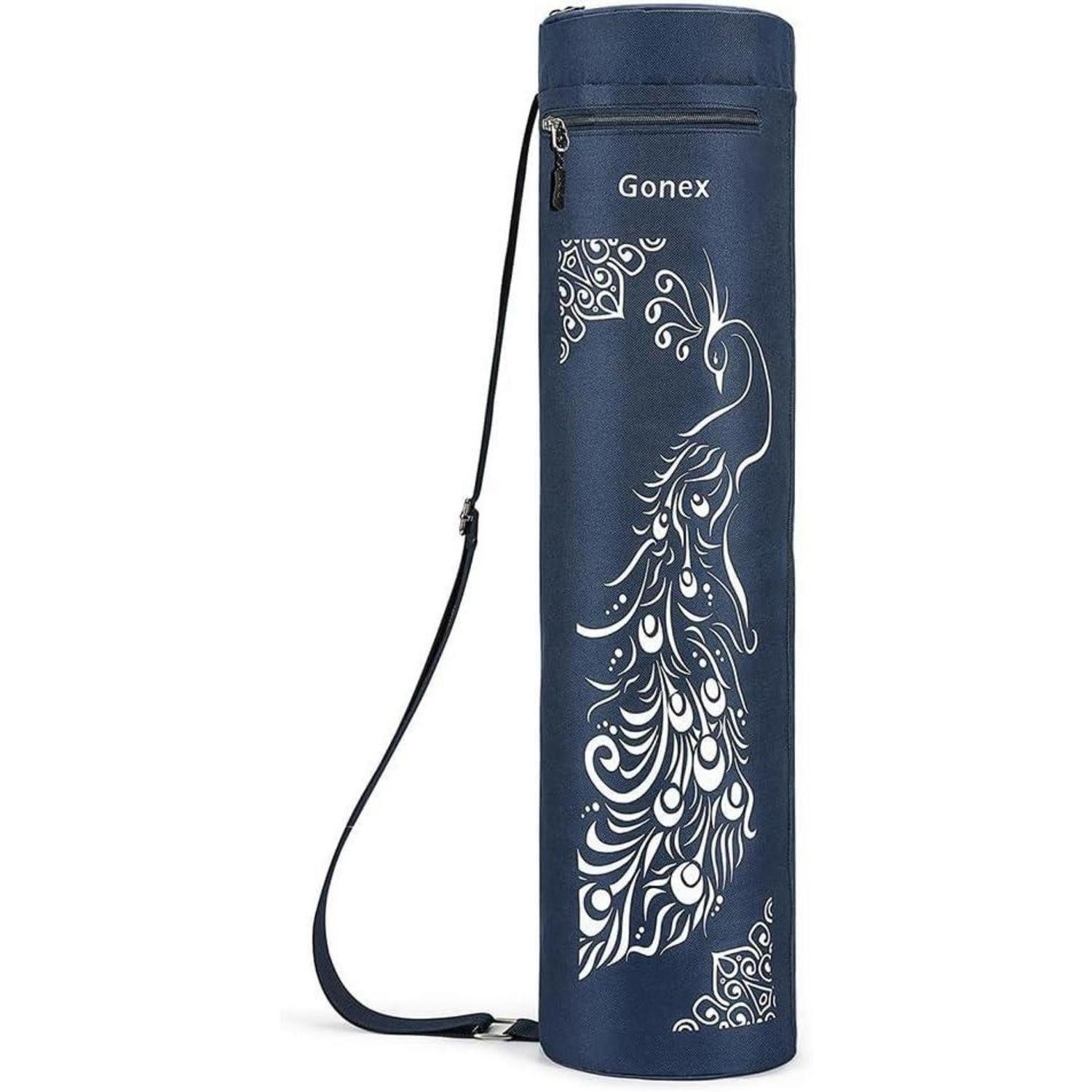 LuxusKollektion Yogatasche Yogatasche wasserdichte Tragetasche für Yogamatten Dunkelblau Pfau