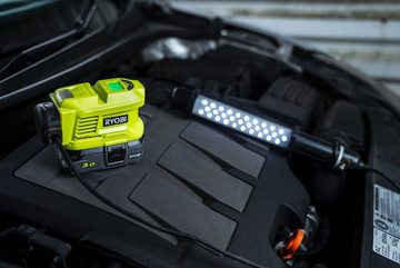 Ryobi Wechselrichter ONE+, RY18BI150A-0, Wechselrichter 18 V, USB & EU-Stecker, max 300 W, (Enthält zwei USB-Anschlüsse), Inkl. LED-Licht, ONE+ System, mit EU-Stecker