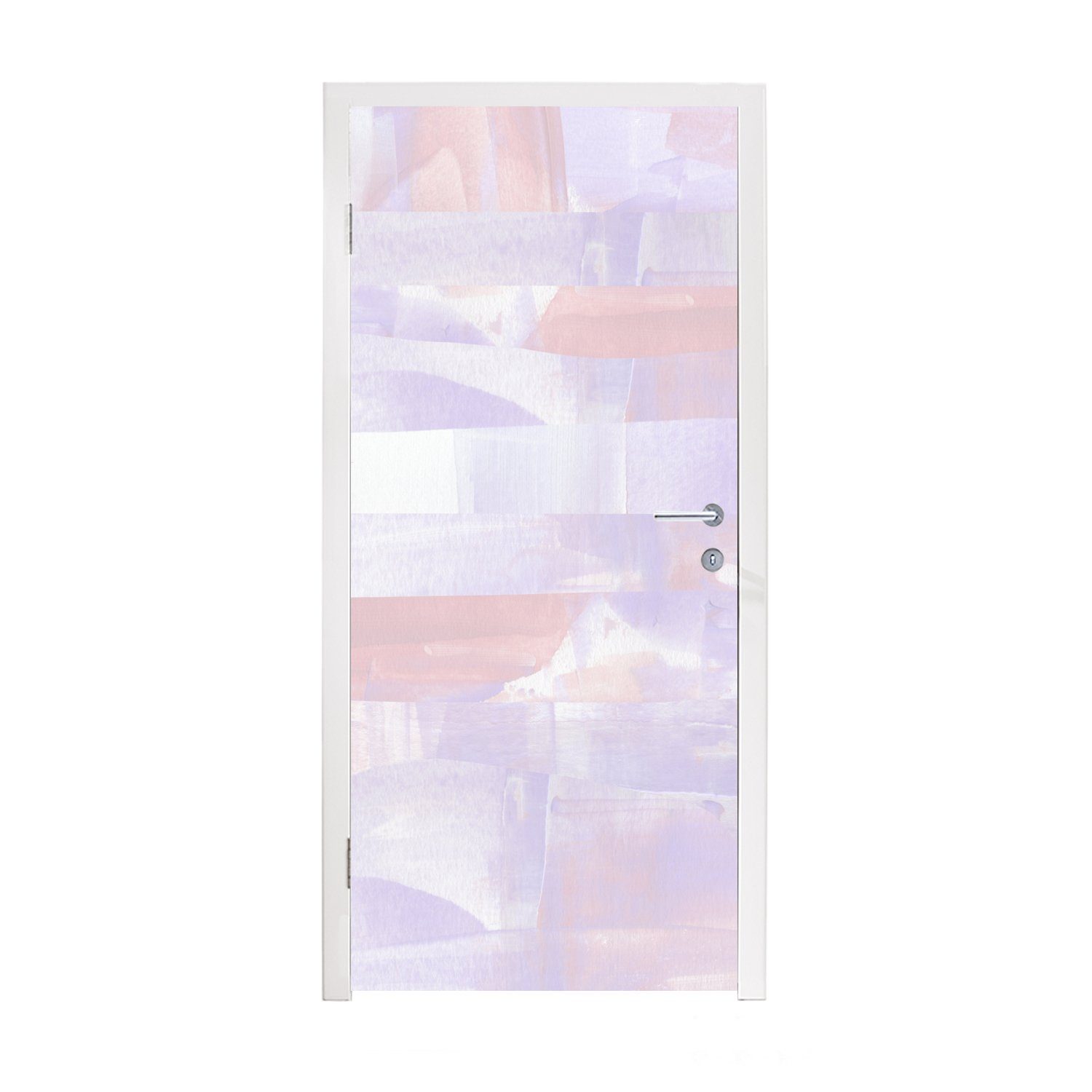 75x205 Türaufkleber, (1 St), MuchoWow Gestaltung, Matt, Pastell - - Fototapete Türtapete bedruckt, Farbe Tür, cm für