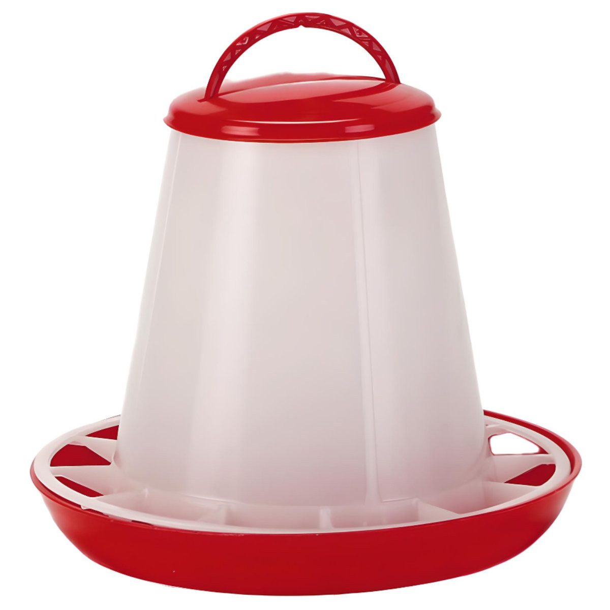 OLBA B.V. Futterspender Futtersilo mit Deckel rot/transparent