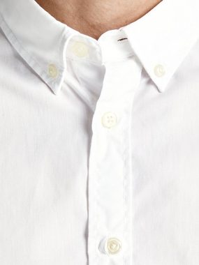 Jack & Jones Langarmhemd Hemd Unifarbenes Button-Down-Hemd BRINK DETAIL