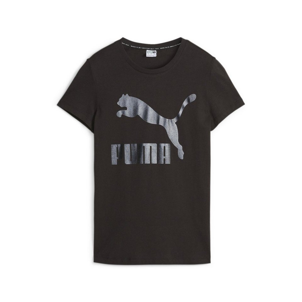 PUMA T-Shirt Classics Logo T-Shirt Damen, PUMA Archive No. 1 Logo auf der  Brust