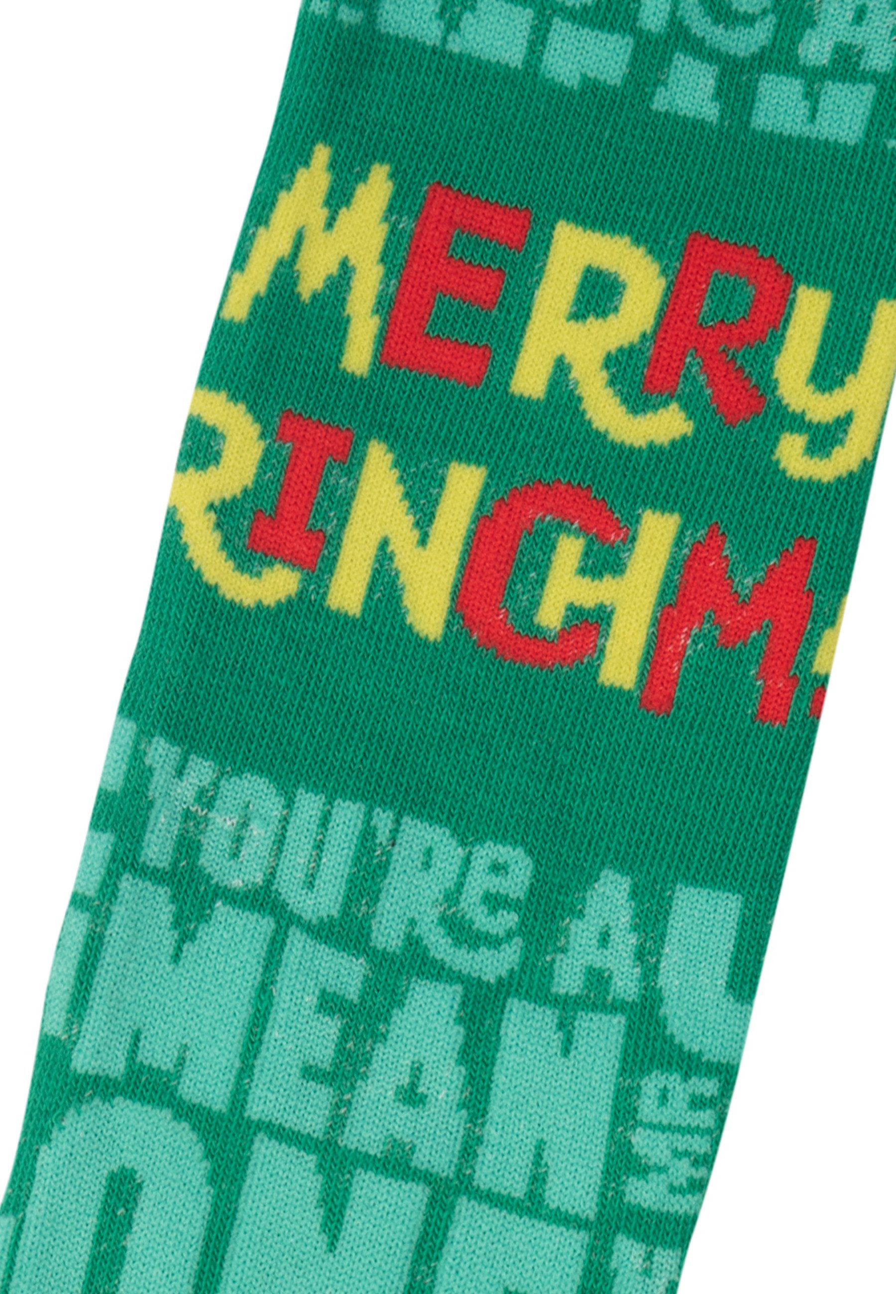 United Labels® Socken The Grinch Socken Herren Merry Grinchmas Sneaker Herrensocken Grün