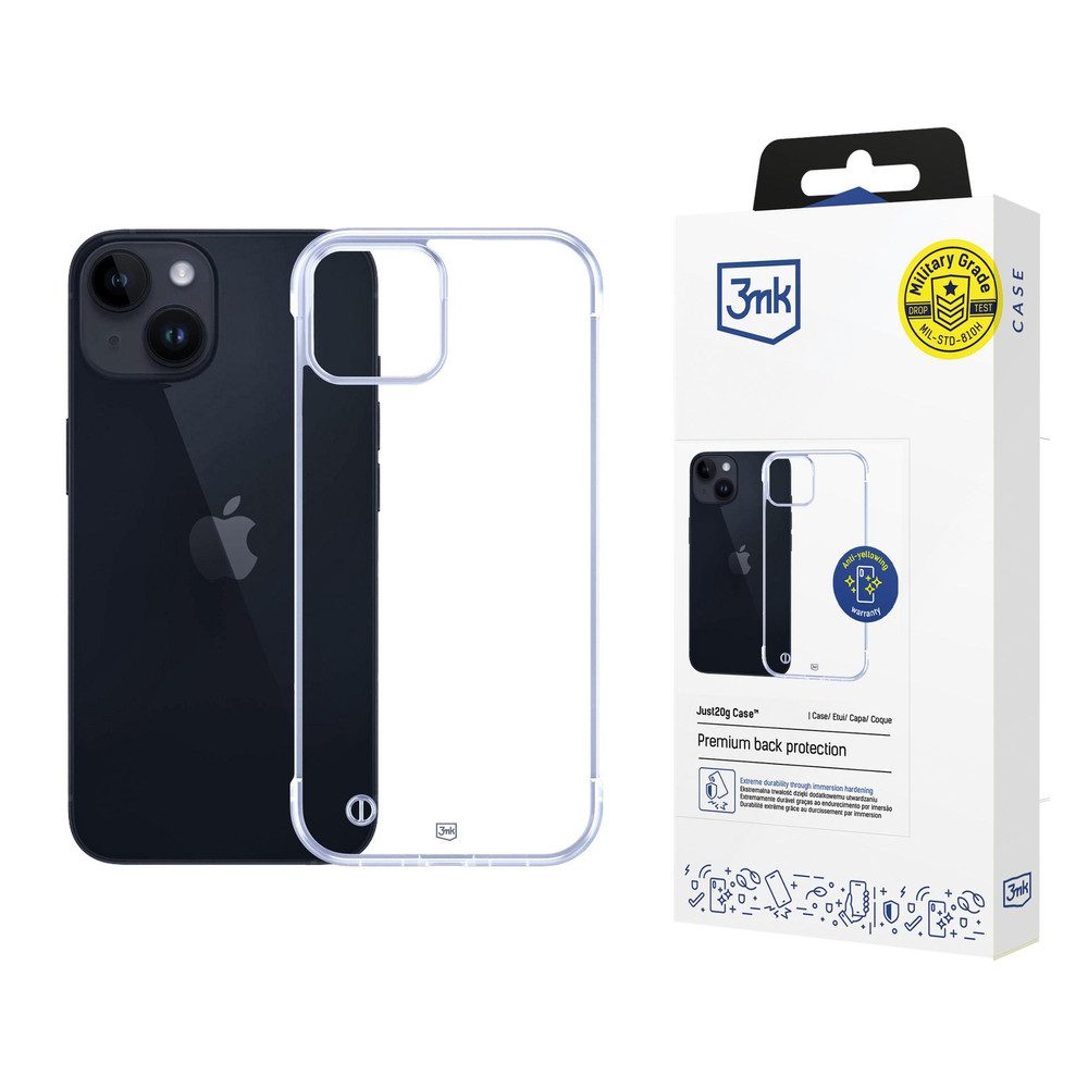 3MK Smartphone-Hülle Handyhülle Schutzcover Backcover, ultraleicht 20 g, rahmenlos, Military Grade
