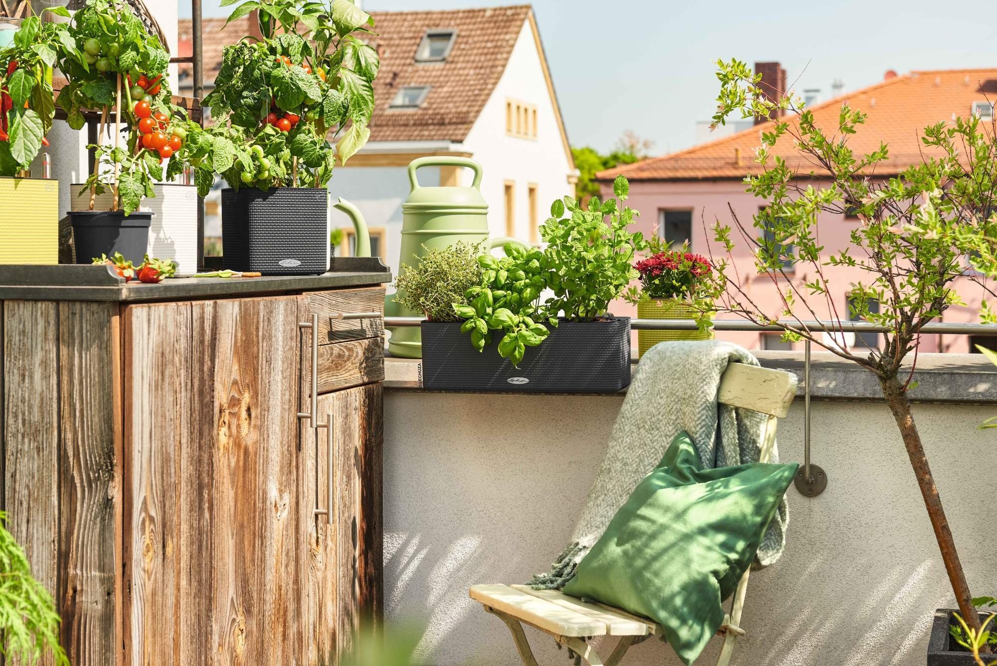 Lechuza® Blumentopf Cube Color 16 - weiß AIO Komplettset – Bild 5 von 5