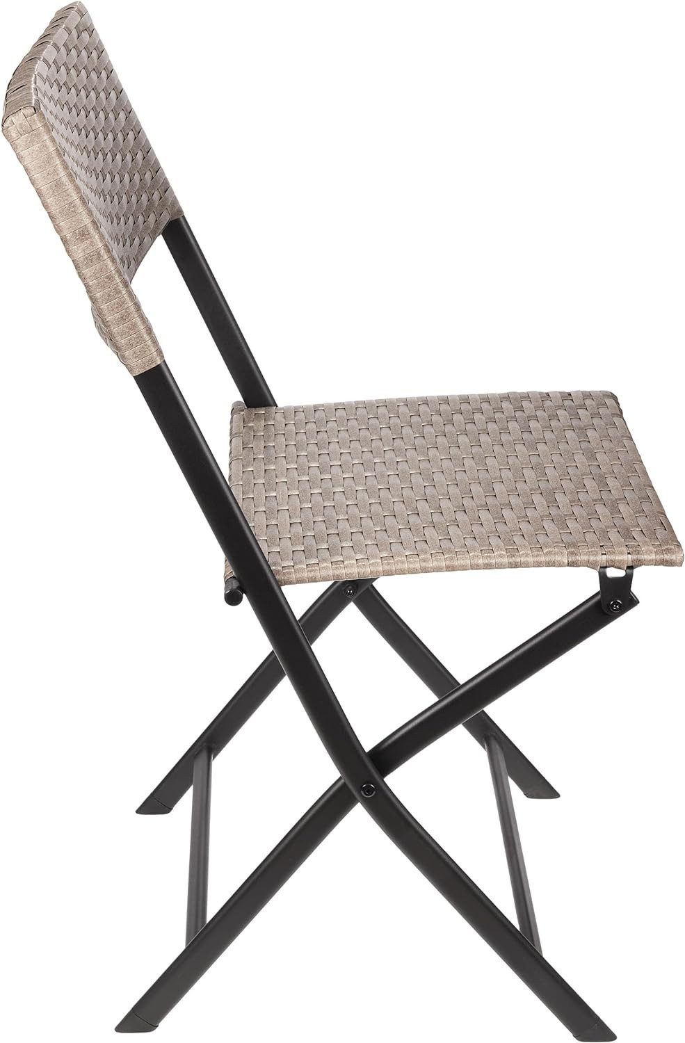 BRUBAKER Campingstuhl Toskana - Polyrattan Klappstuhl wetterfest und robust (Balkonstuhl klappbar, 2 St), Camping Stuhl für Garten Balkon Terrasse - Gartenstuhl – Bild 4 von 5