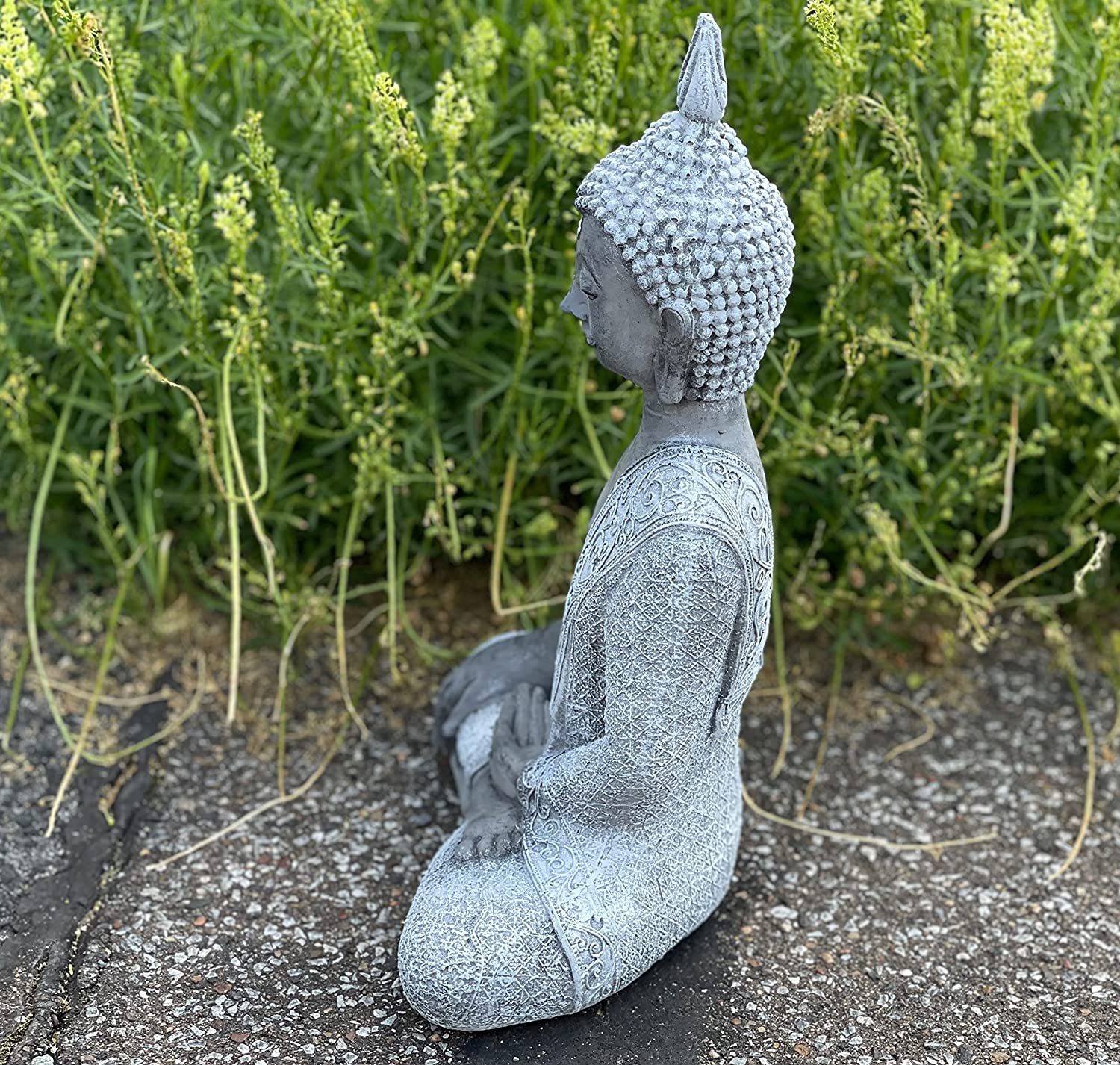 Stone and Style Gartenfigur Steinfigur meditierender günstig online kaufen