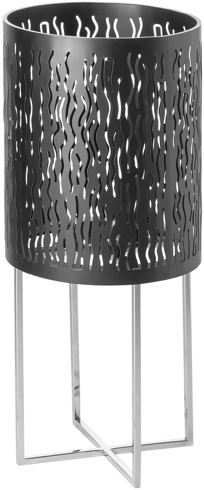 Fink Bodenwindlicht BACCUS (1 St), Kerzenhalter, Dekoobjekt, schwarz pulver günstig online kaufen
