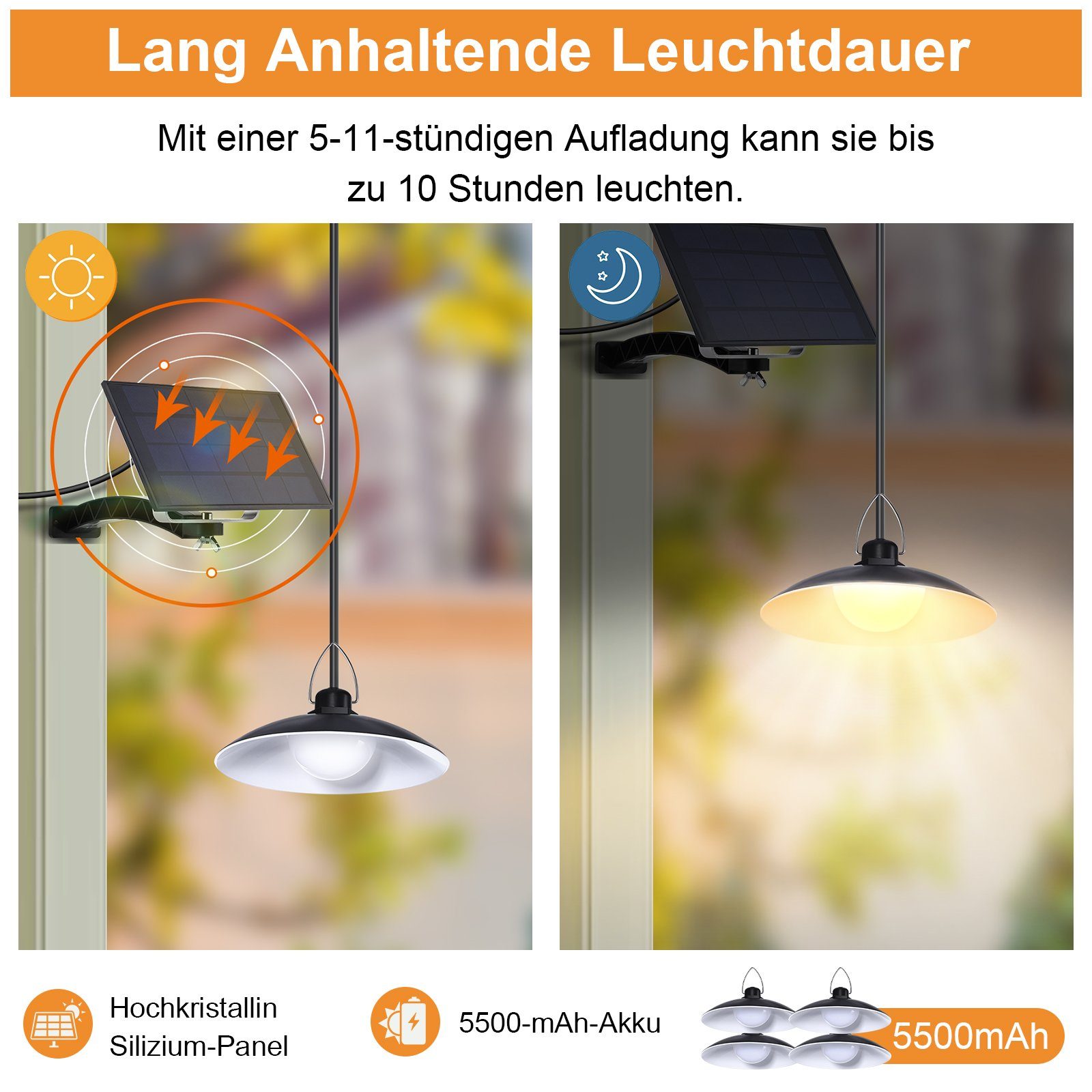 Rosnek LED Solarleuchte für Innen & günstig online kaufen