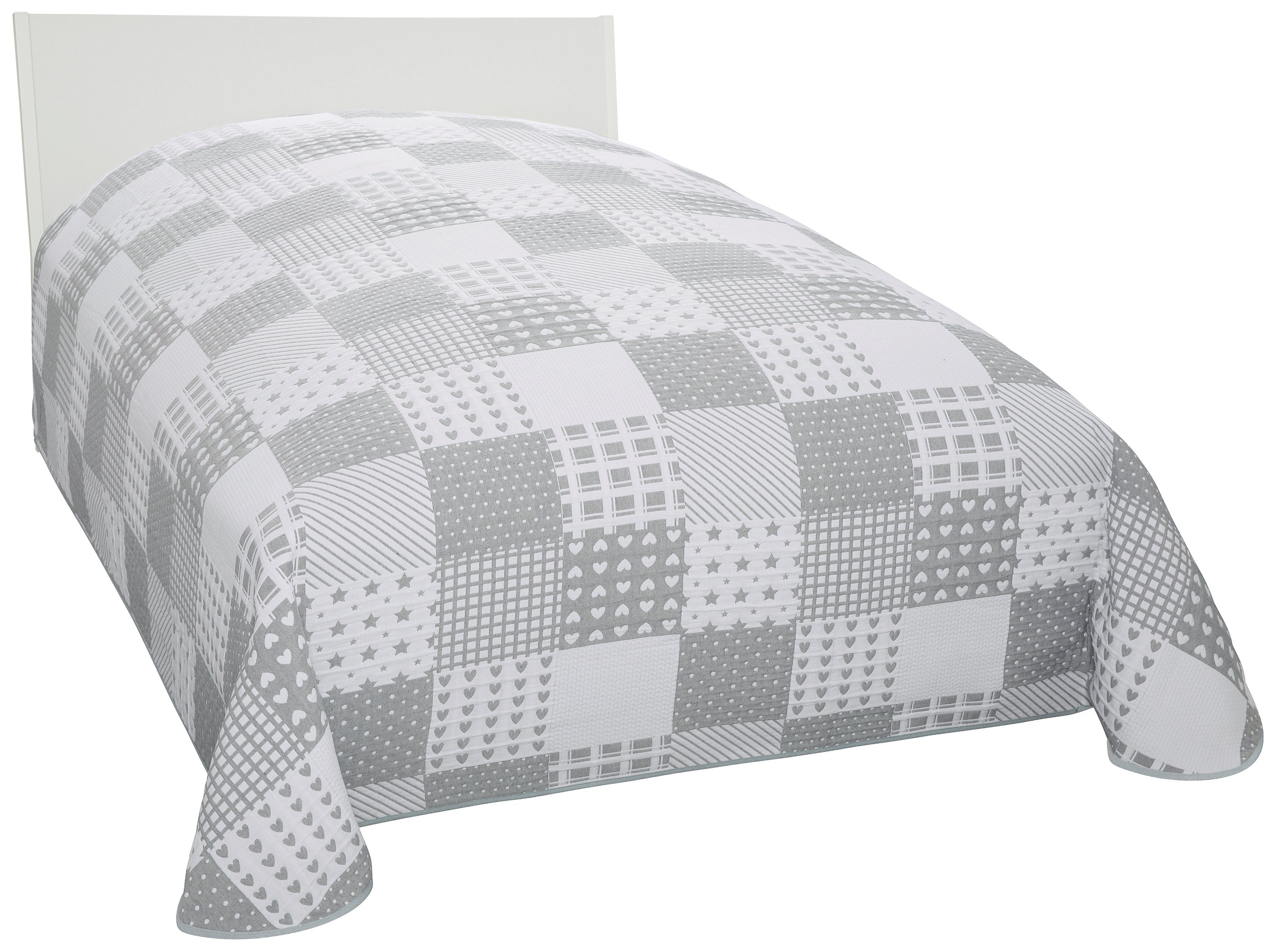 OTTO home Tagesdecke Gretje gesteppte Tagesdecke für Kinder, Tagesdecke im Patchwork-Design