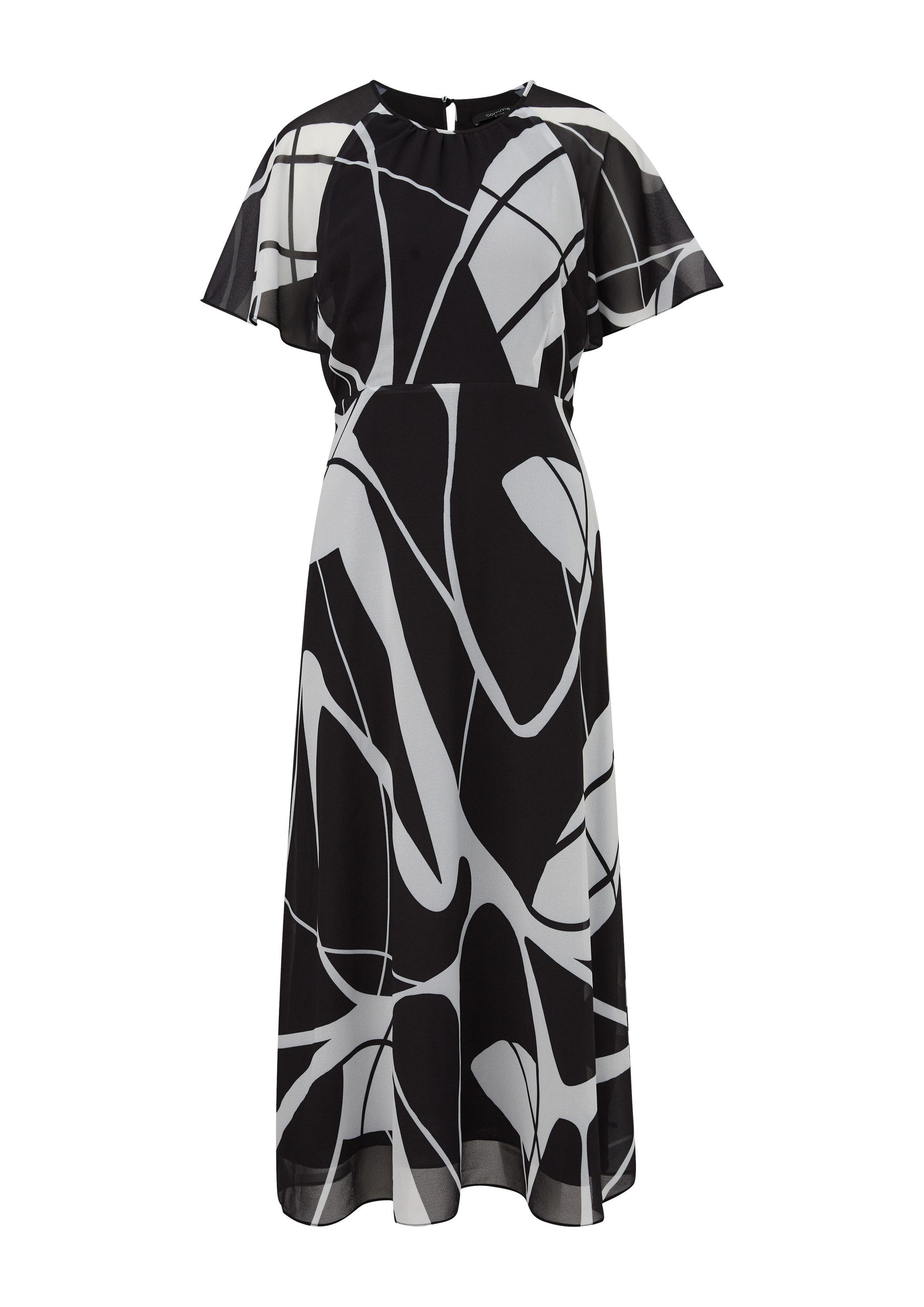 comma Midikleid Kleid Maxi-Kleid aus Chiffon günstig online kaufen