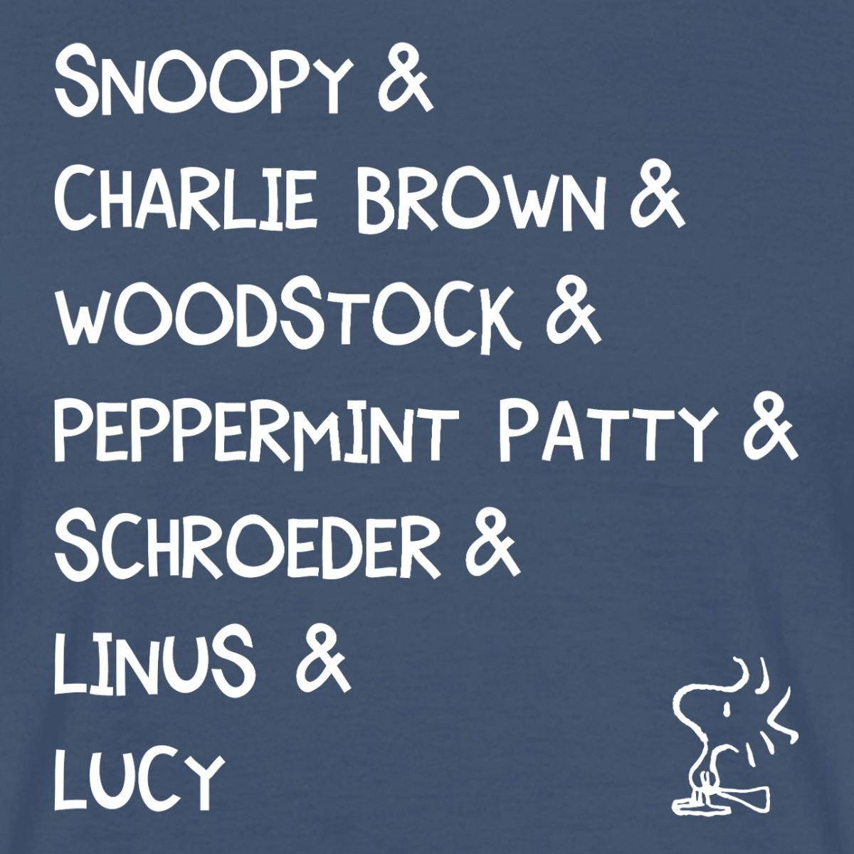 Spreadshirt T-Shirt Peanuts Snoopy & Charlie Brown & Woodstock Charaktere Männer T-Shirt (1-tlg)