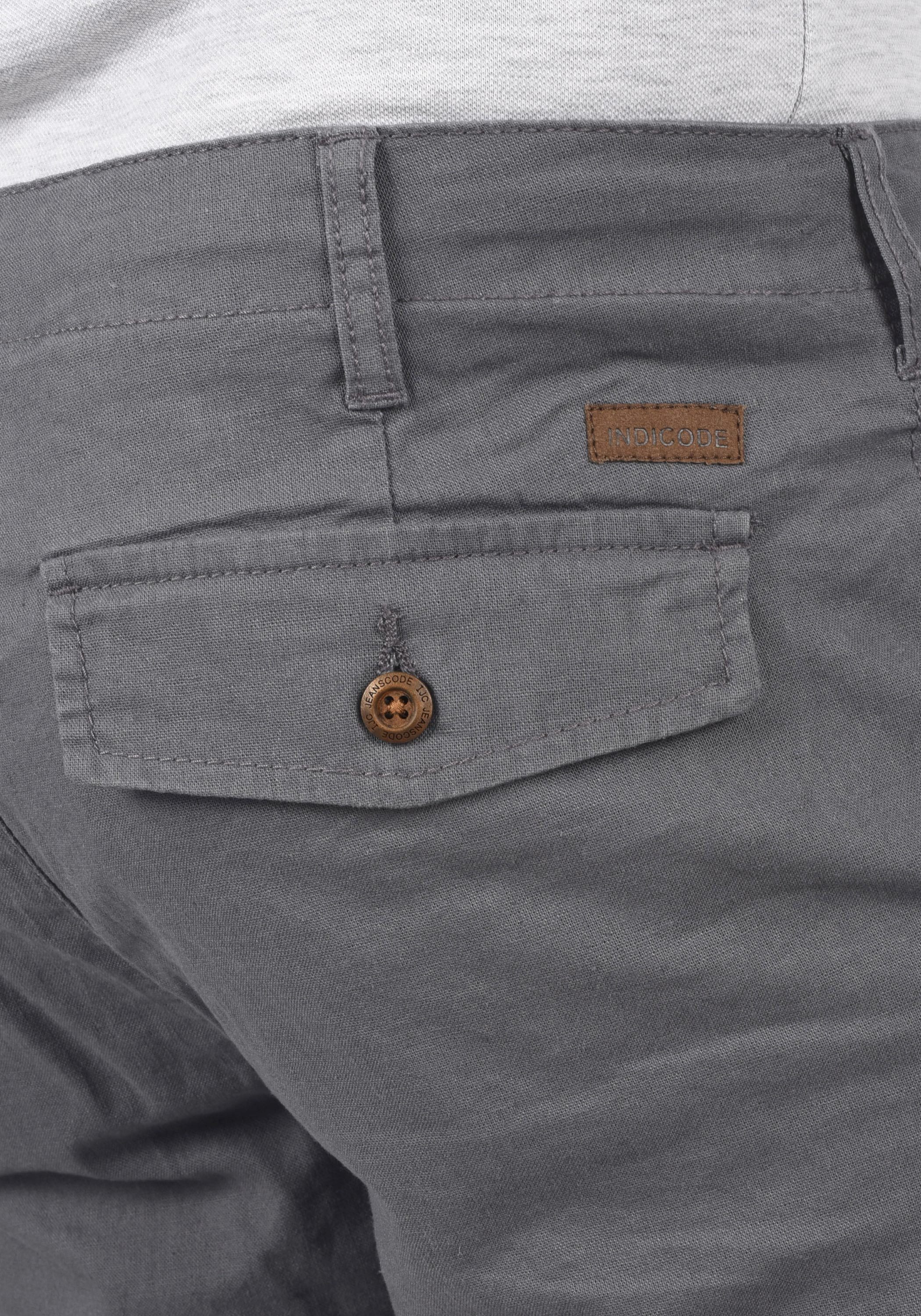 Indicode Leinenhose IDMoses Kurze Hose aus Leinenqualität
