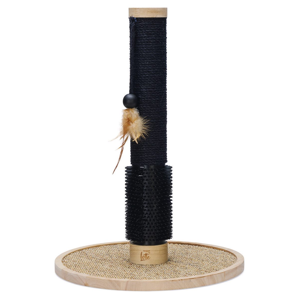 Designed By Lotte Kratzsäule Kratzstamm Fida aus Holz schwarz