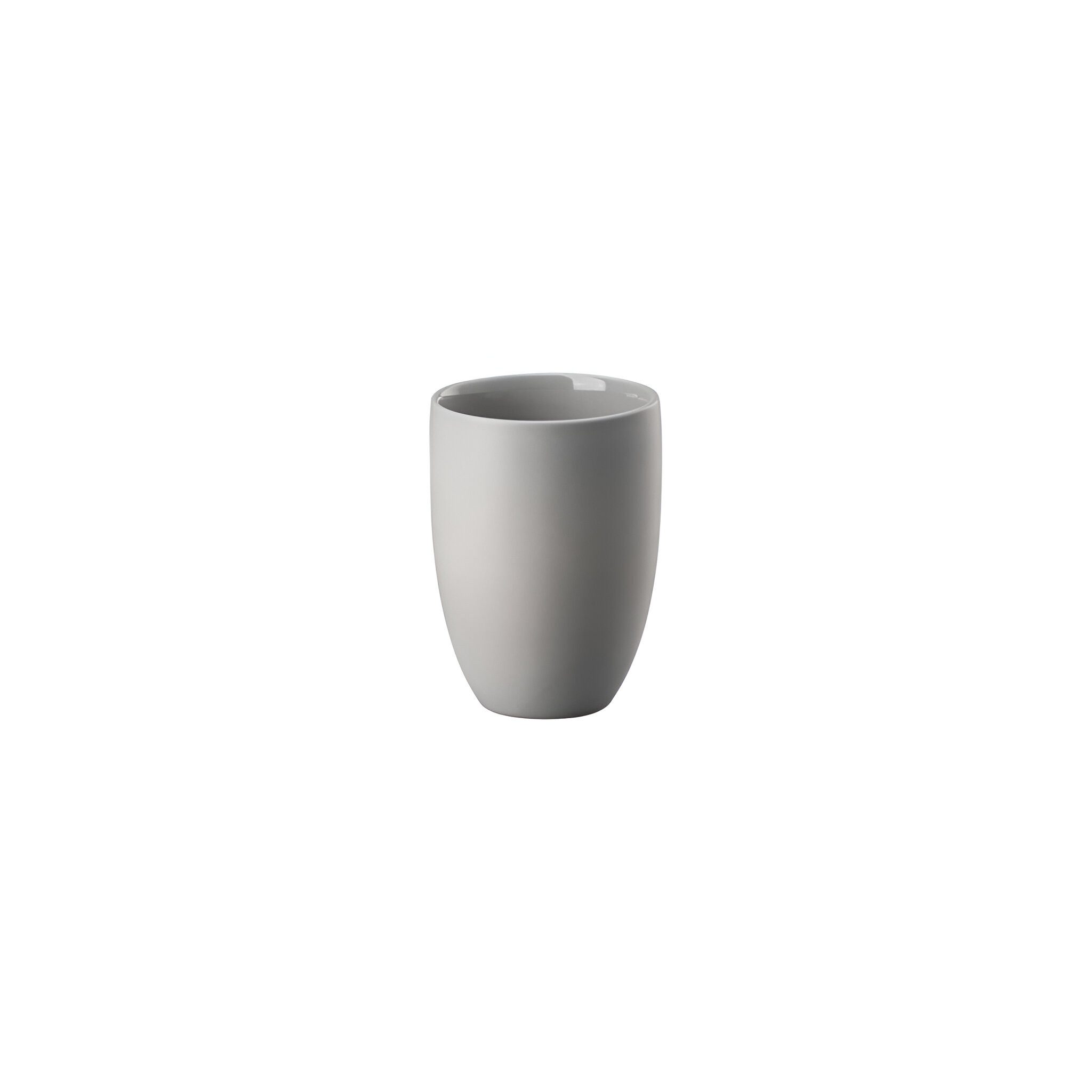 Rosenthal Becher Becher doppelwandig - Rosenthal the mug+ Gentle Grey, Porzellan, Lebensmittelkontaktsicher + Mikrowellengeeignet + Spülmaschinenfest