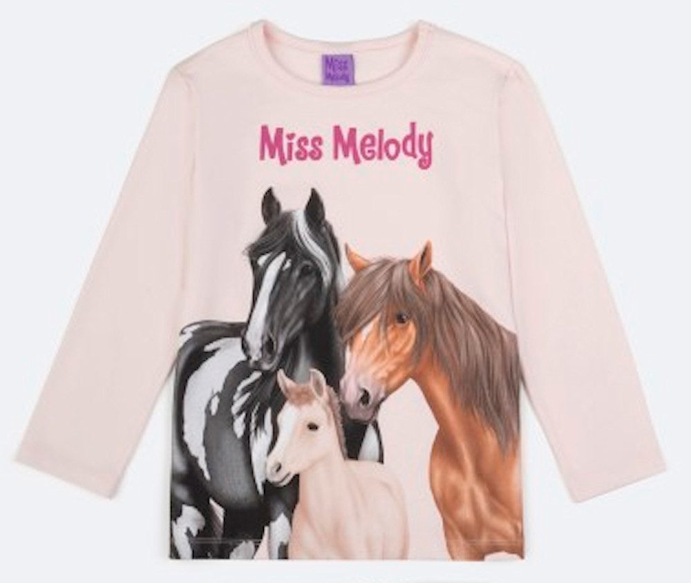 Miss Melody Pyjama Miss Melody Pyjama Schlafanzug lang Pferdefamilie Rose Water/Malaga (2 tlg) – Bild 2 von 3