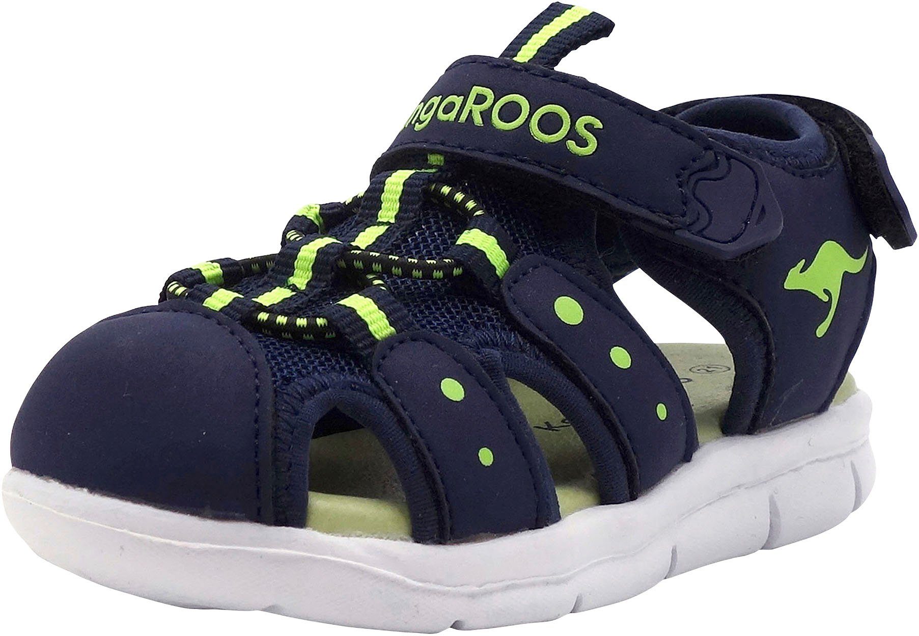KangaROOS K-Mini Sandale mit Klettverschluss navy-lime