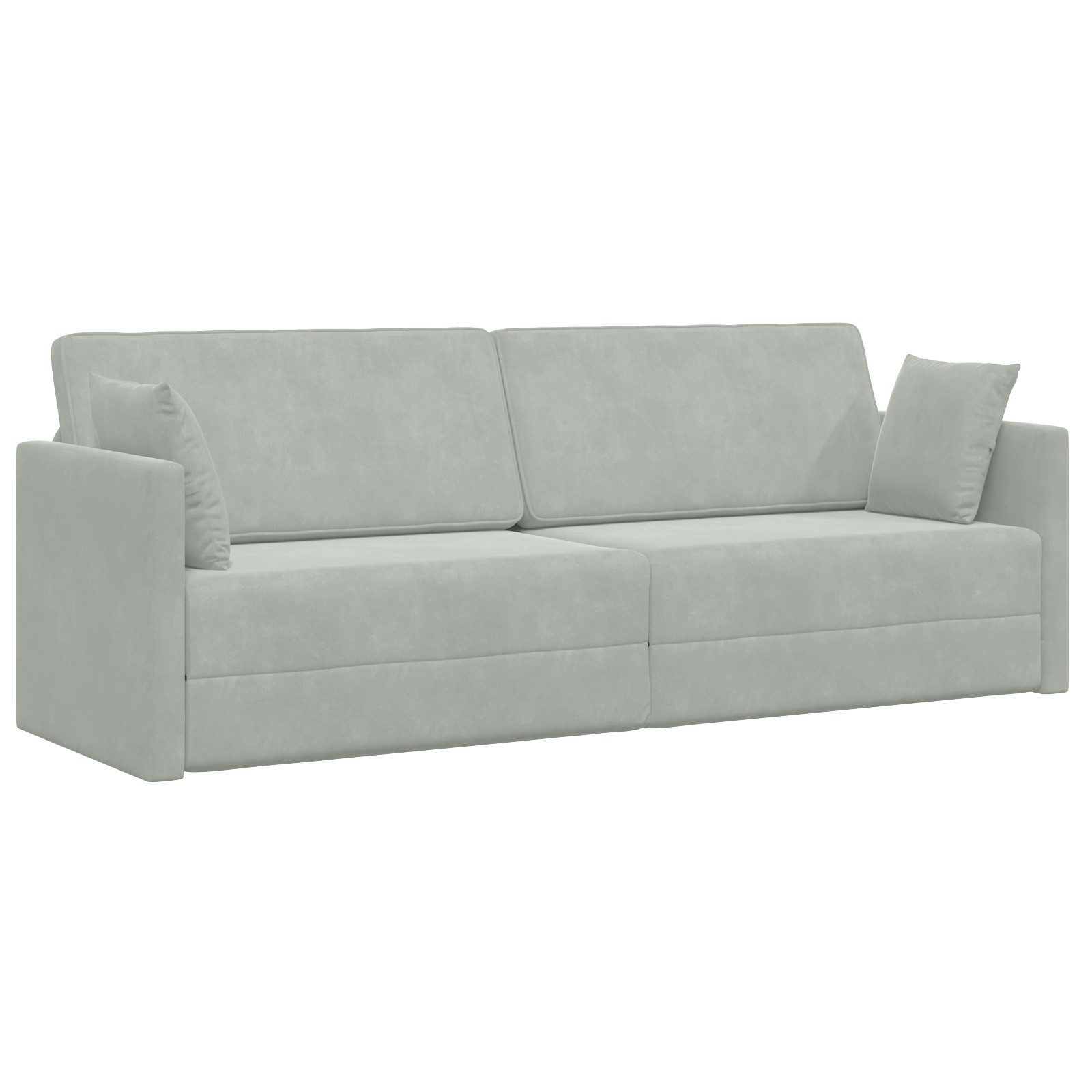 vidaXL Sofa Boden-Sofa-Bett 2-in-1 Hellgrau 213x144x60 günstig online kaufen
