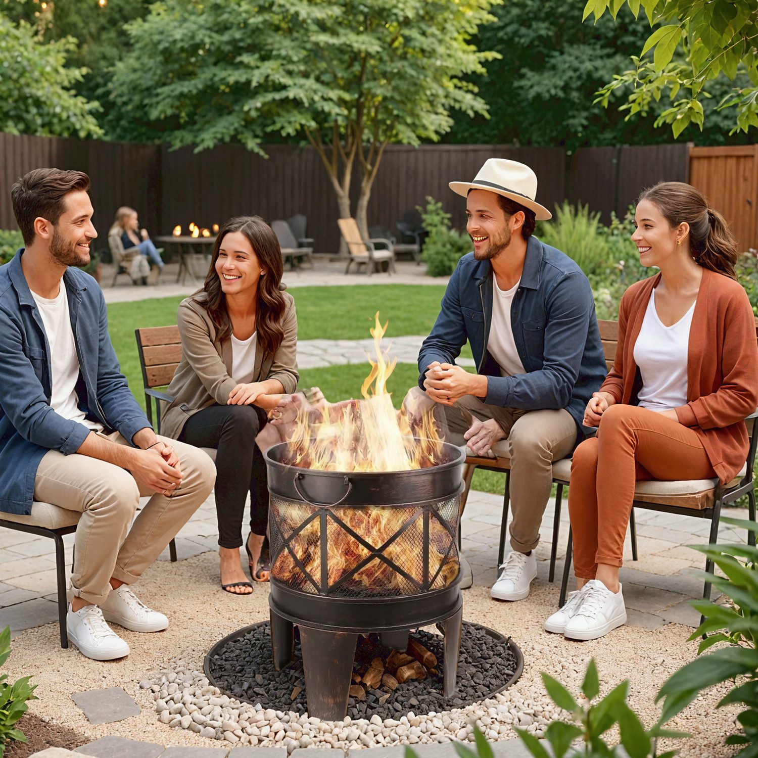 TLGREEN Feuerschale 58 x 42 cm, Feuerkorb, Feuerschale Rund, (Mehrzweck-Feu günstig online kaufen