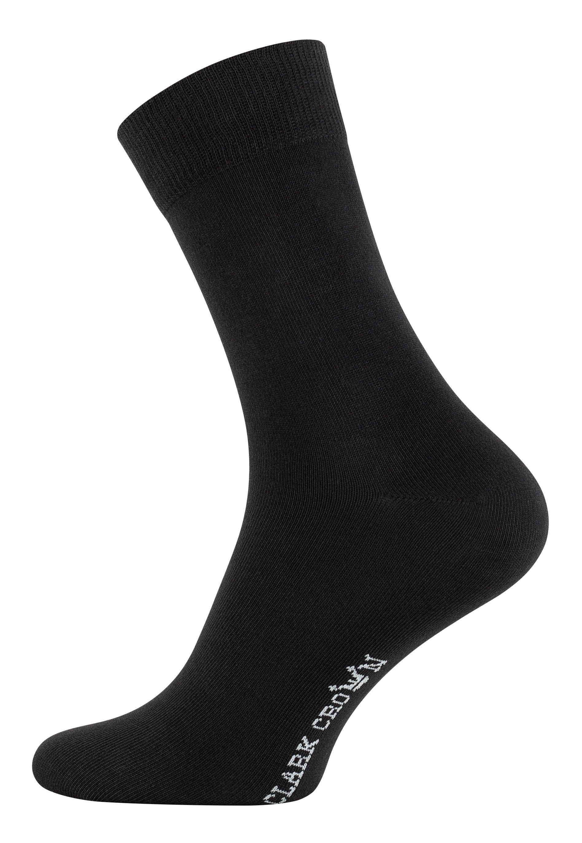 Clark Crown® Socken (6-Paar) angenehmer Bio-Baumwollqualität in schwarz, blau grau