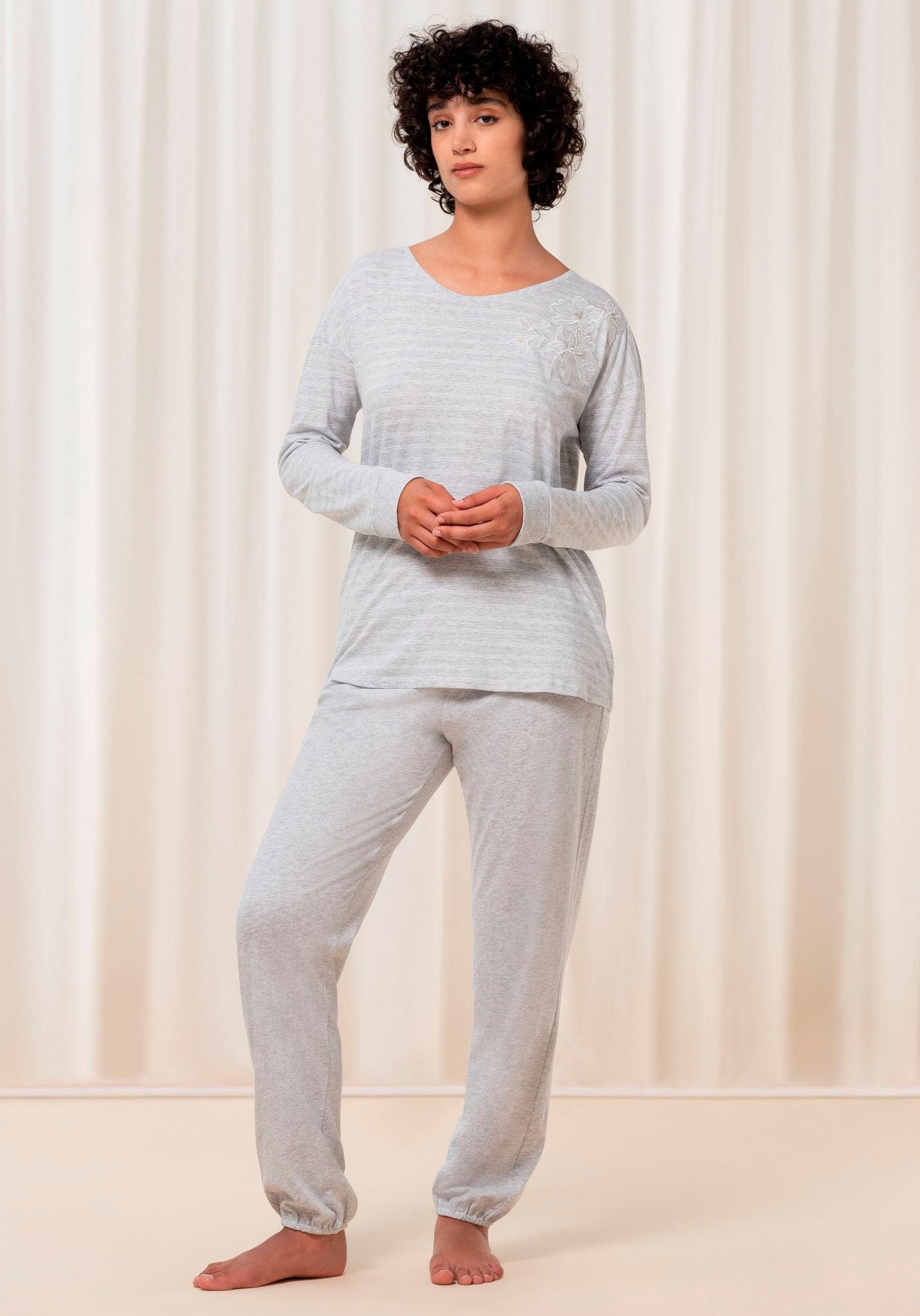 (2 tlg) gestreift Pyjama Triumph Damen-Schlafanzug,