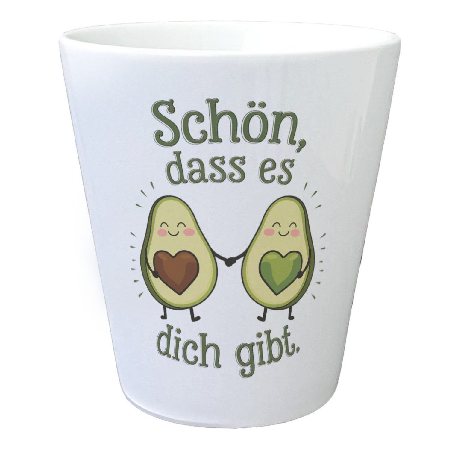 speecheese Blumentopf Avocado Herzkerne Blumentopf Schön dass es Dich gibt
