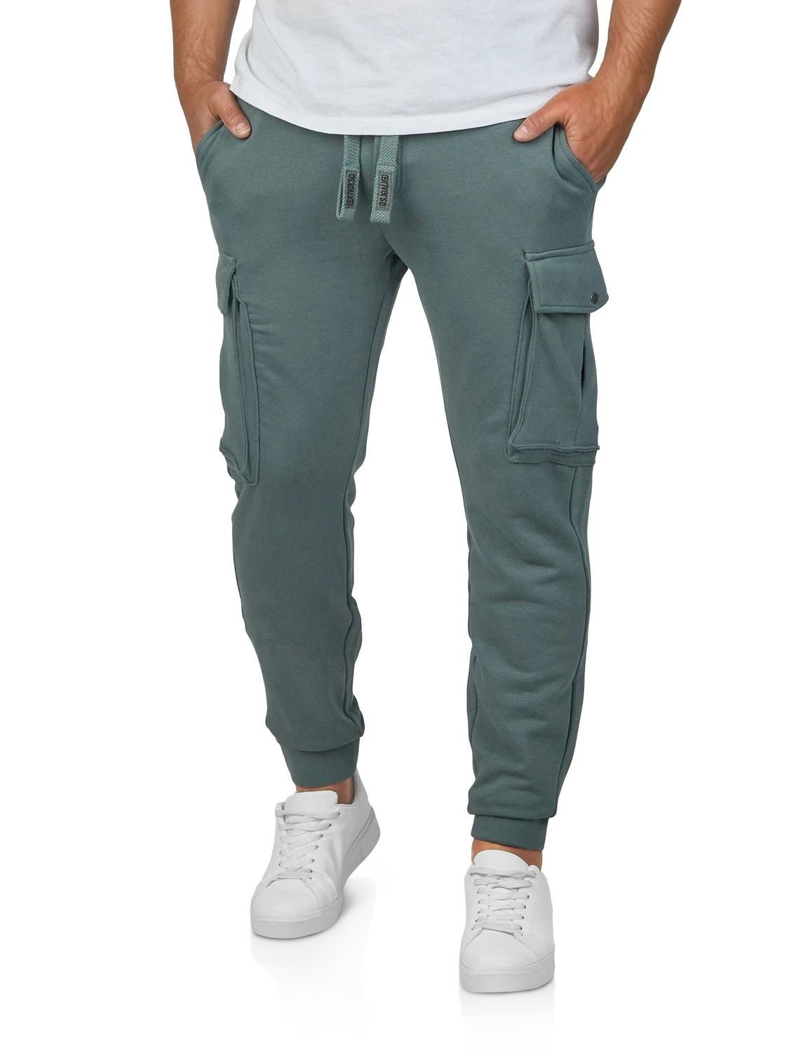 riverso Sweathose Herren Trainigshose RIVLoris Regular Fit Jogginghose mit Cargotaschen