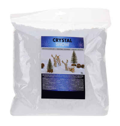 Spetebo Streudeko Kristall Schnee 3 Liter - Kunstschnee in weiß, (1 packung Kunstschnee 1-tlg), zum Basteln und Dekorieren