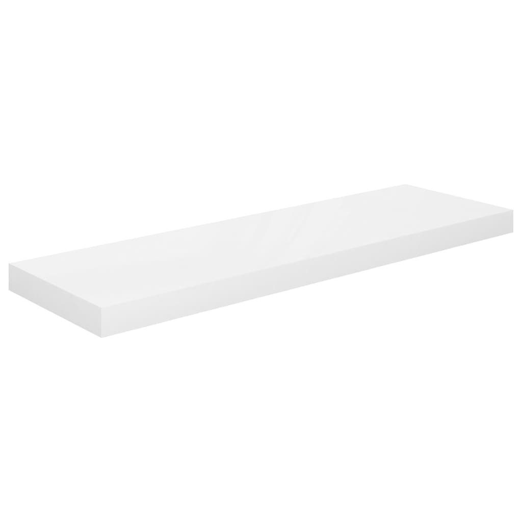vidaXL Wandregal 80 x 235 x 38 cm Schwebendes Wandregal Hochglanz-Weiß 80x23,5x3,8 cm M