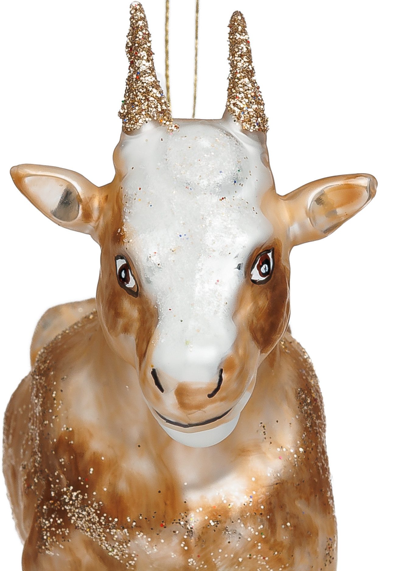 SIKORA Weihnachtsbaumkugel Ziegenbock Besondere Weihnachtskugel Glas Figur Anhänger - BS799, Christbaumschmuck - Traditionell, authentisch & außergewöhnlich – Bild 4 von 4