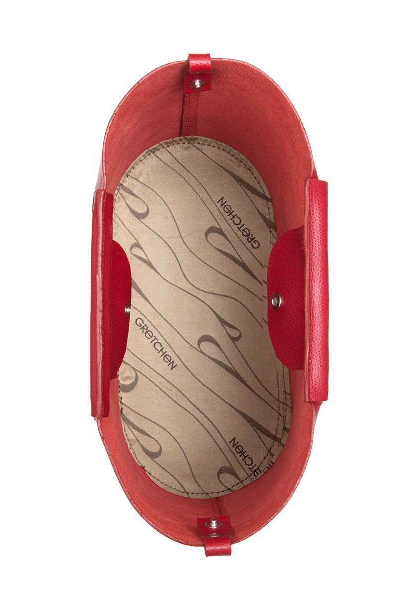 Schultertasche Crocus Shoulderbag, italienischem Rindsleder GRETCHEN rot aus