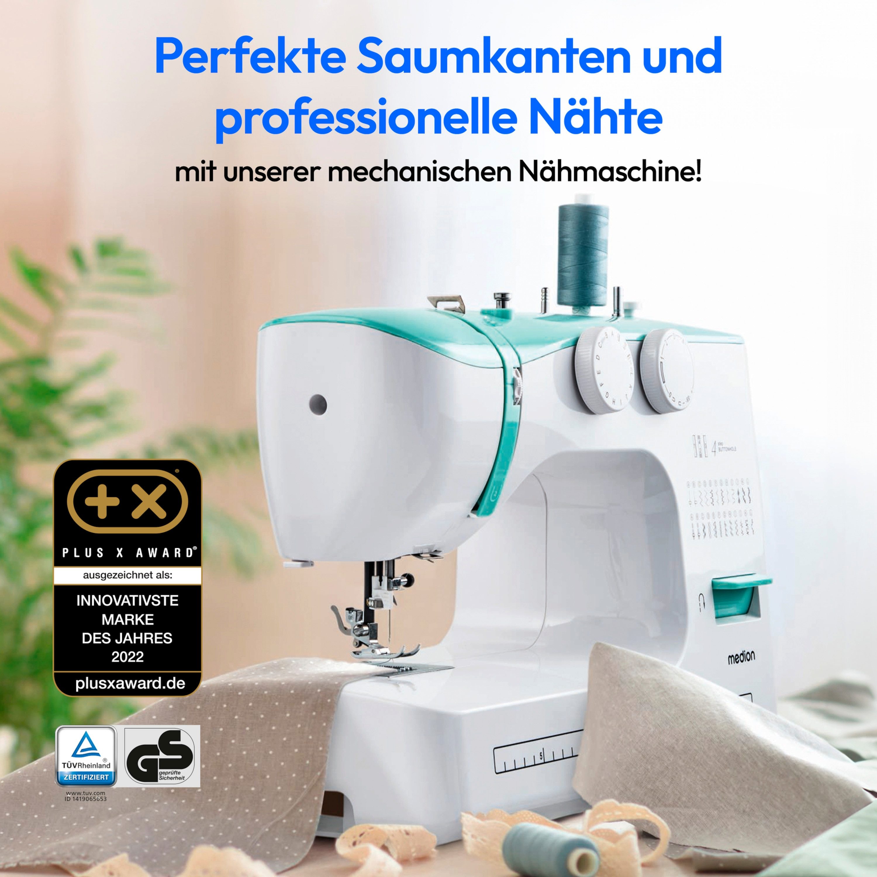 Medion® Nähmaschine MEDION Freiarm-Nähmaschine SM60 (MD10689), SM60