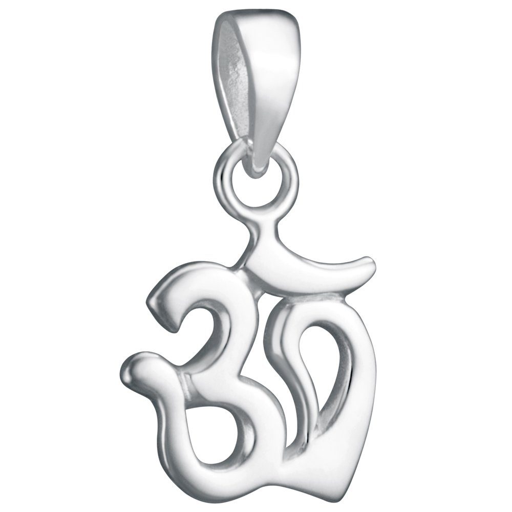 Zeichen Symbol Sterling Silber OM Vinani glänzend Kettenanhänger, Vinani 925 Anhänger AZOM-EZ