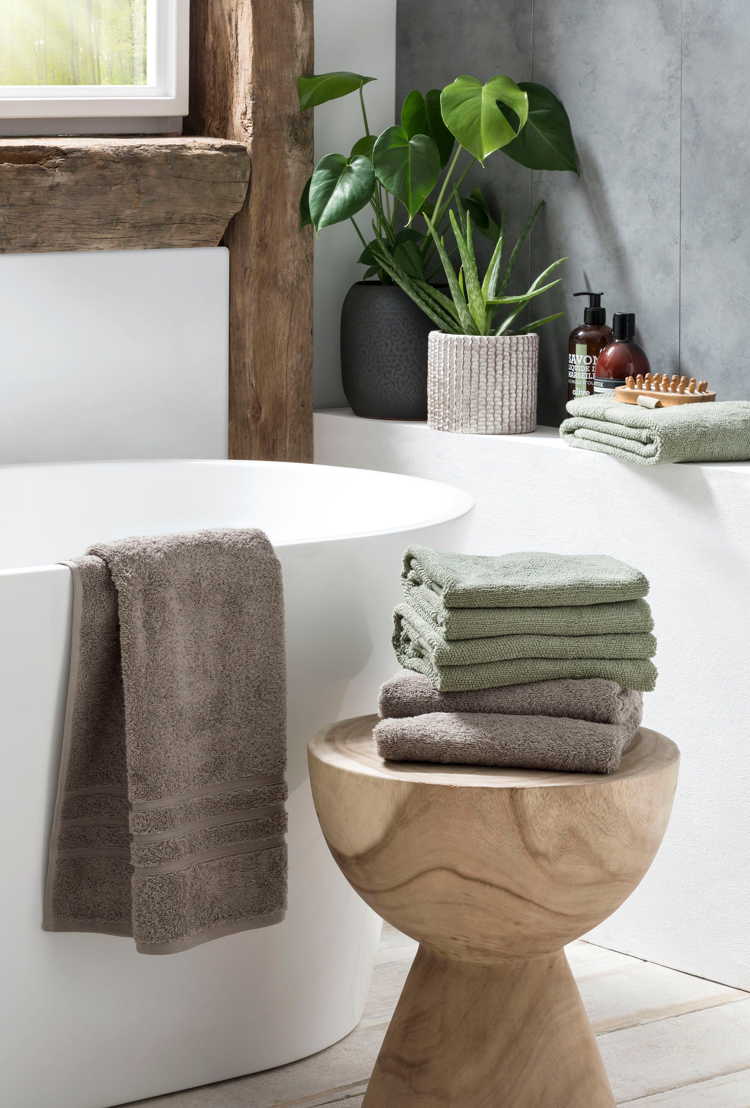 done.® Handtuch Set Daily Uni, Walkfrottier (Set, 4-St), Uni Farben, saugfä günstig online kaufen