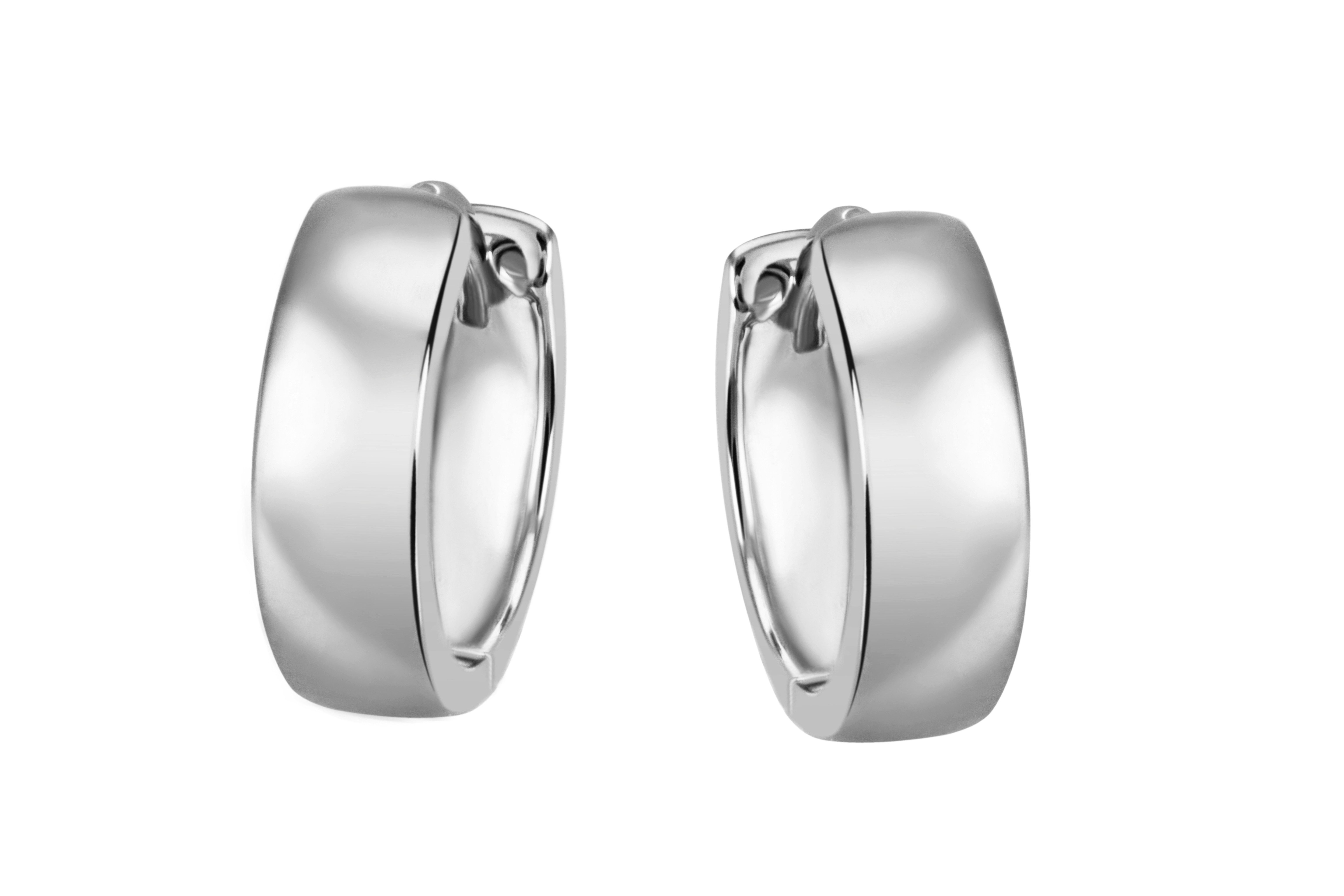Reflexion Diamonds Klappcreolen aus 585/750er Weiß- günstig online kaufen