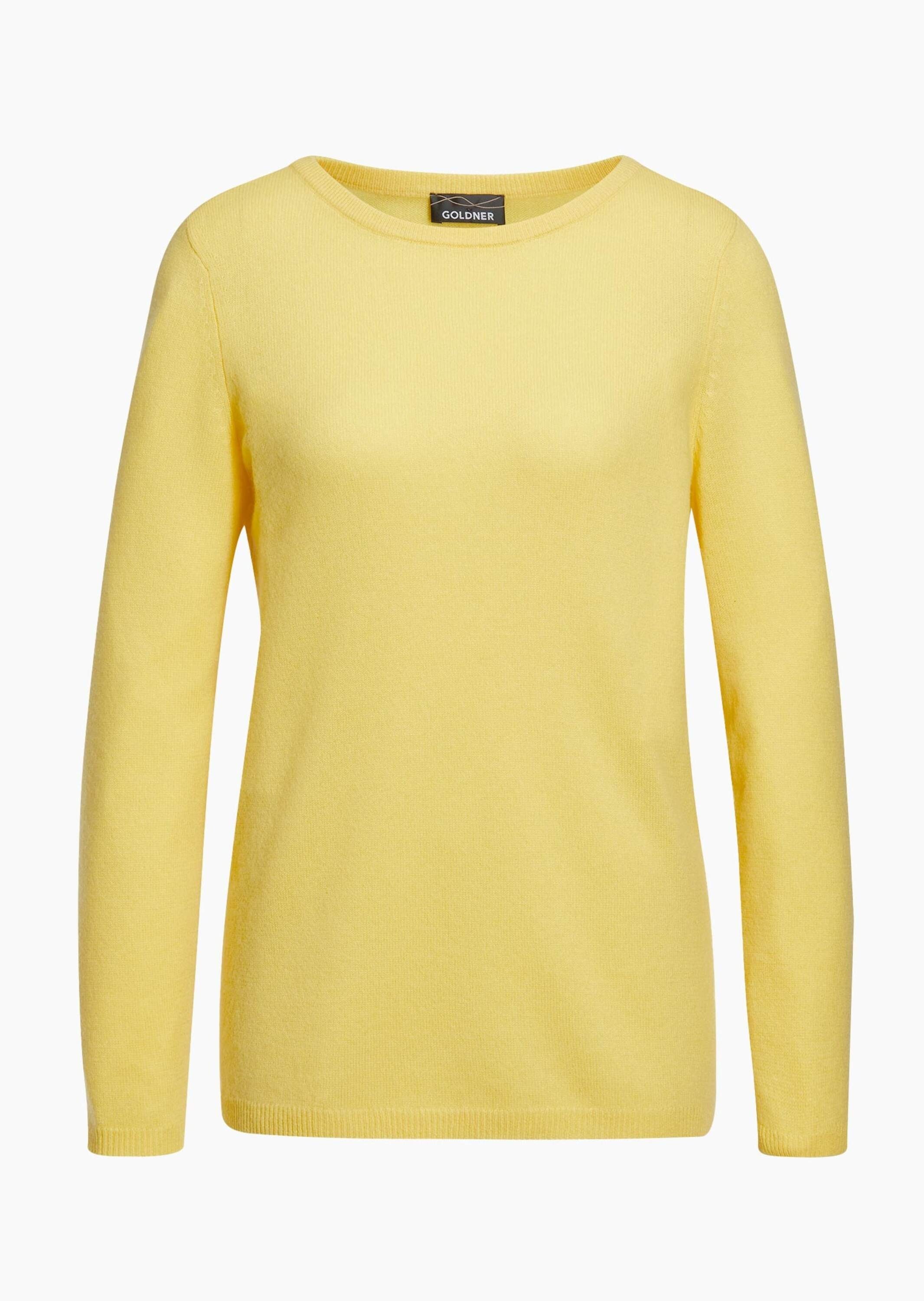 Strickpullover Kurzgröße: Feinstrickshirt mit U-Boot-Ausschnitt